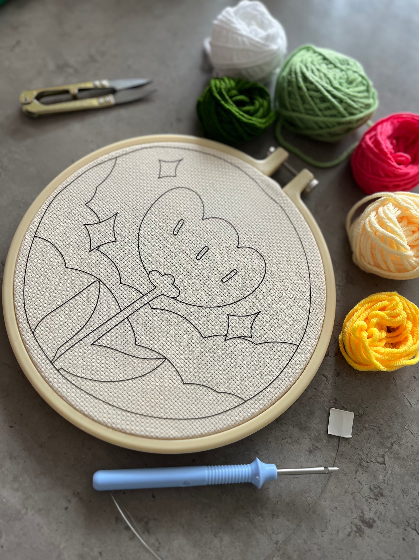 Flower Punch Needle Kit