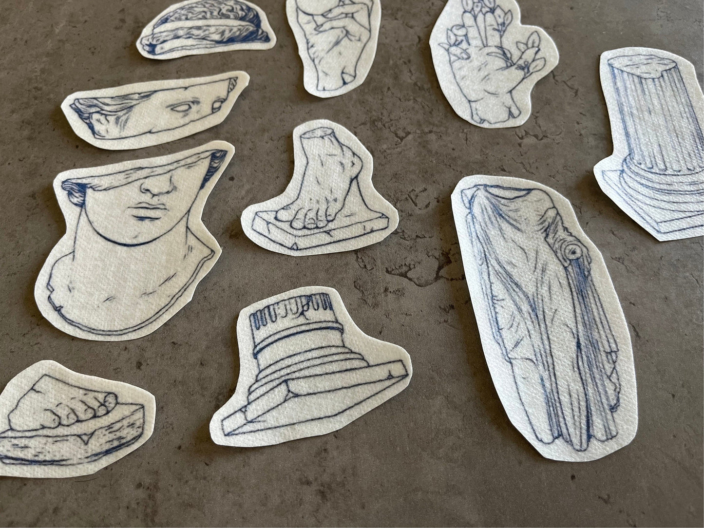 Statues Embroidery stickers | stick and stitch stickers | Embroidery pattern | Embroidery designs | Water soluble stickers