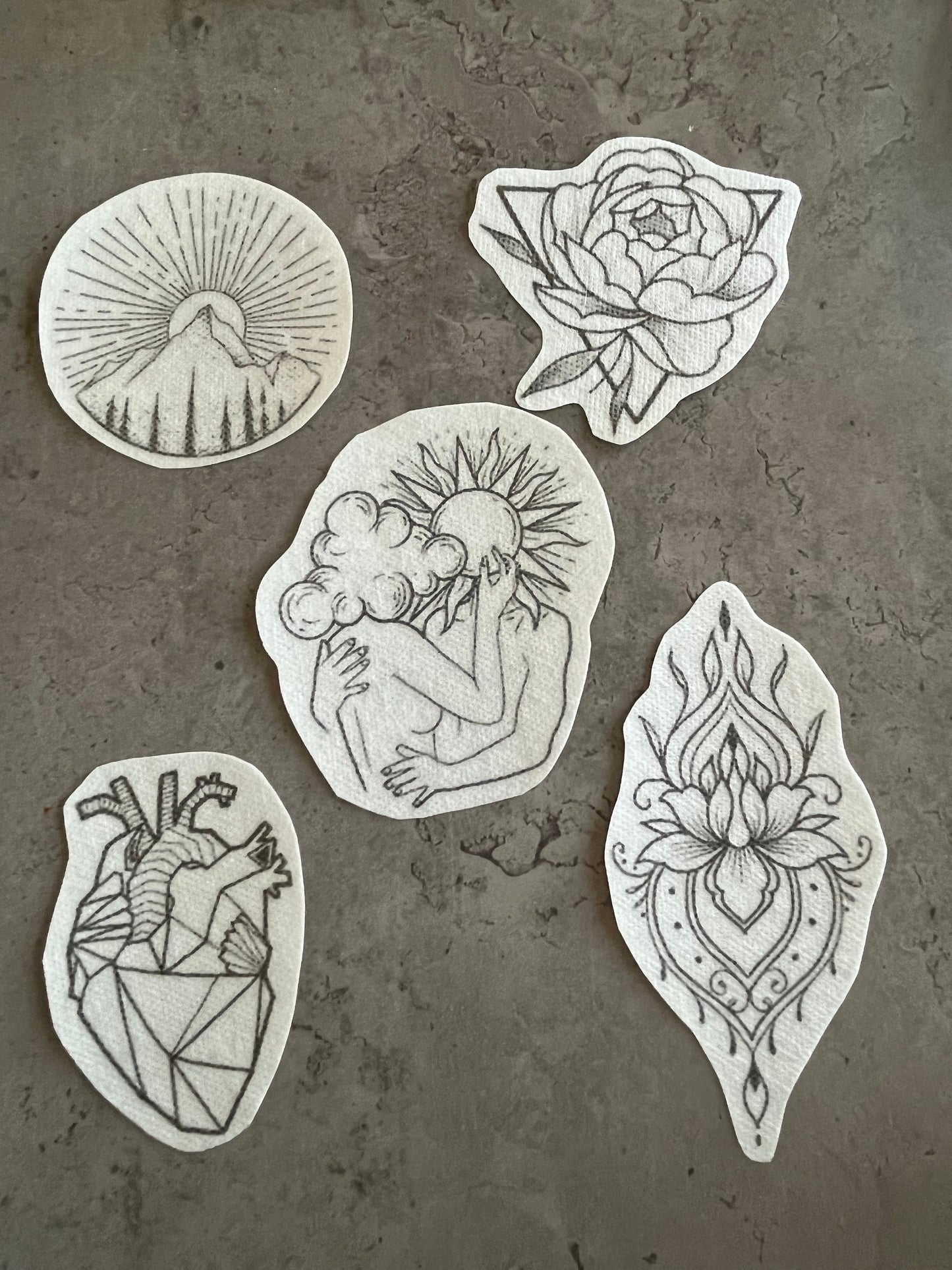Embroidery stickers |Embroidery stickers| Stick and stitch embroidery | Water-soluble stickers