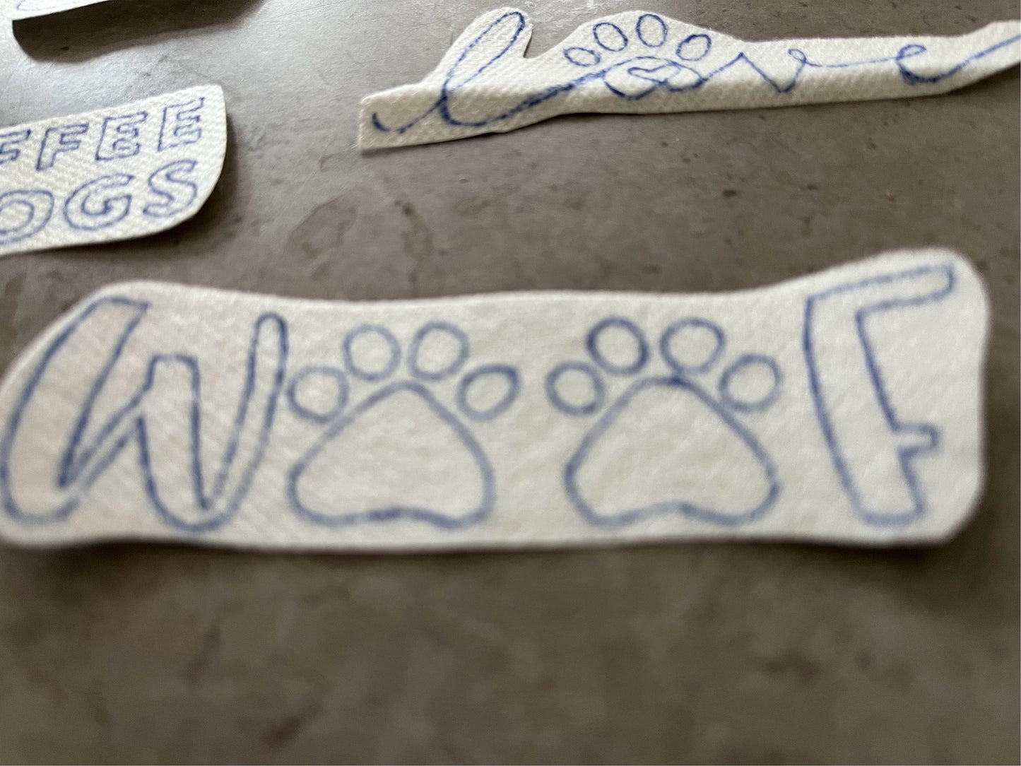 Dog Embroidery stickers | Hand embroidery stickers| Stick and stitch embroidery | Water-soluble stickers