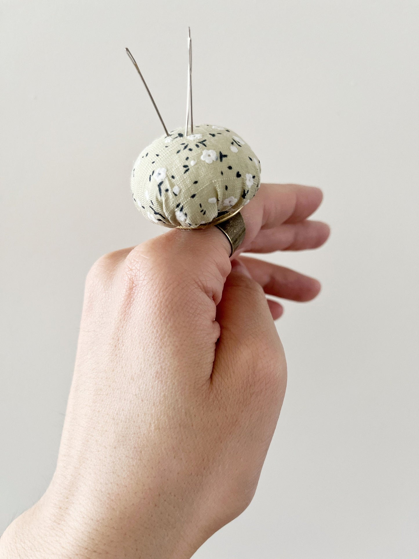 Pin cushion ring | Pun minder | Embroidery pin cushion | Sewing tools