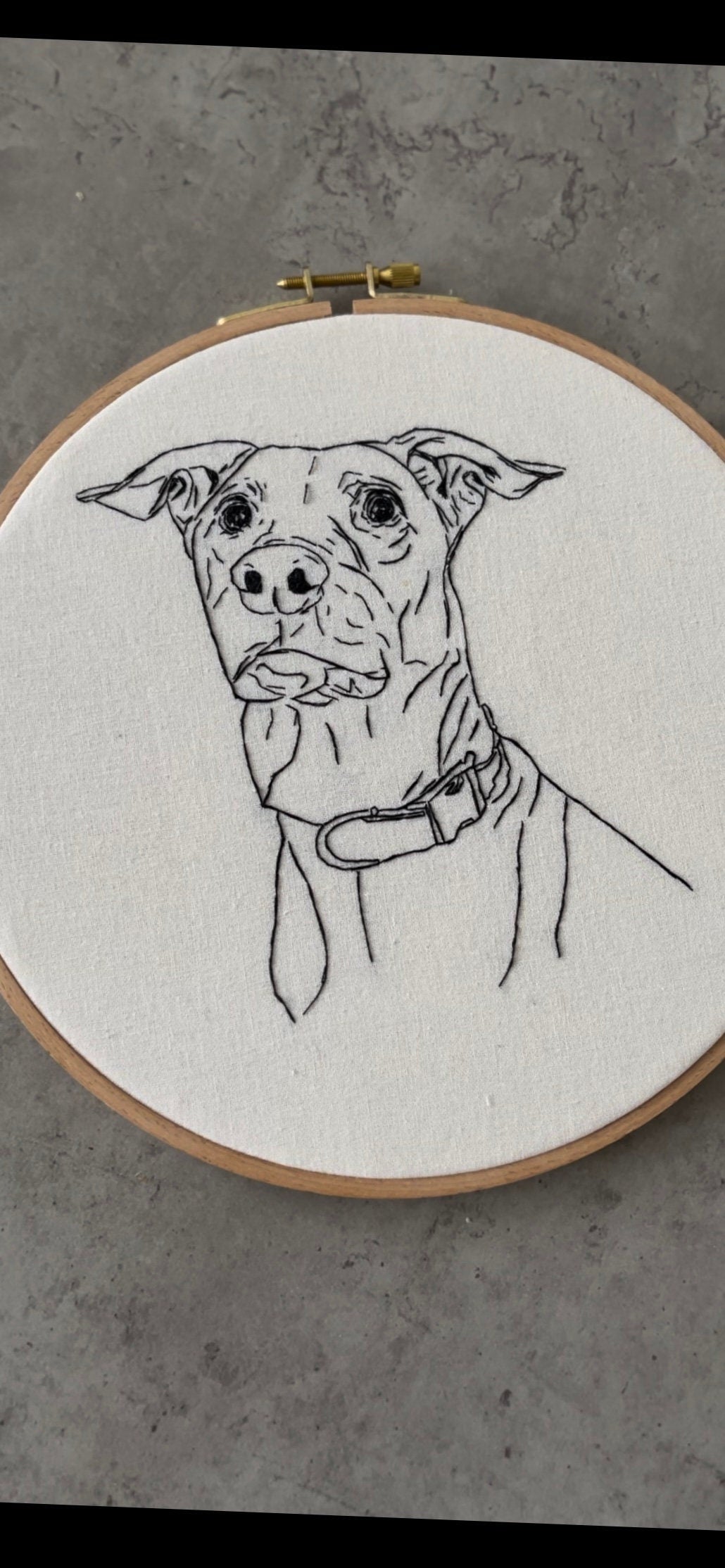 Embroidery pet portrait | Custom pet portrait embroidered | Unique pet gift | Pet portrait