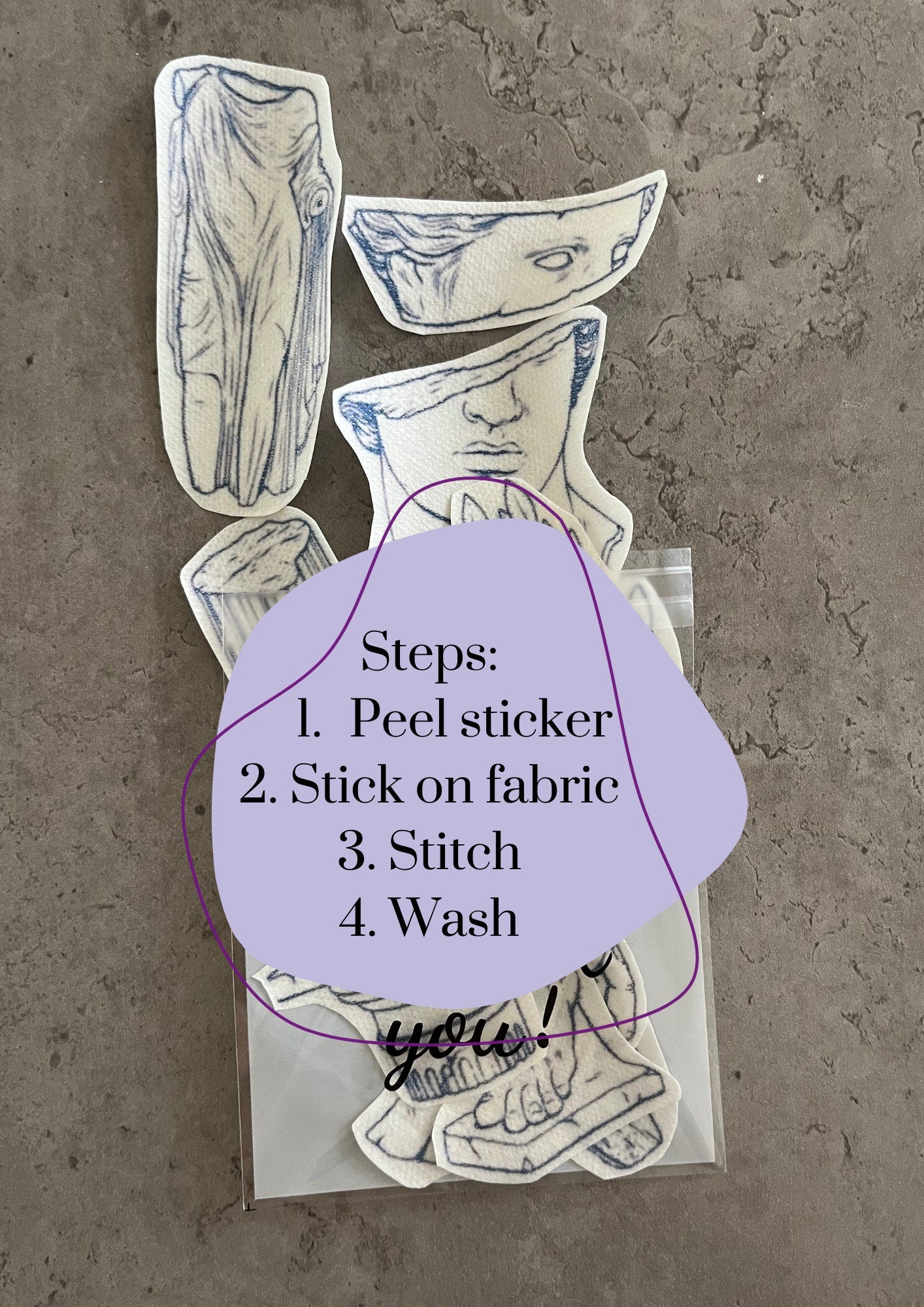 Statues Embroidery stickers | stick and stitch stickers | Embroidery pattern | Embroidery designs | Water soluble stickers