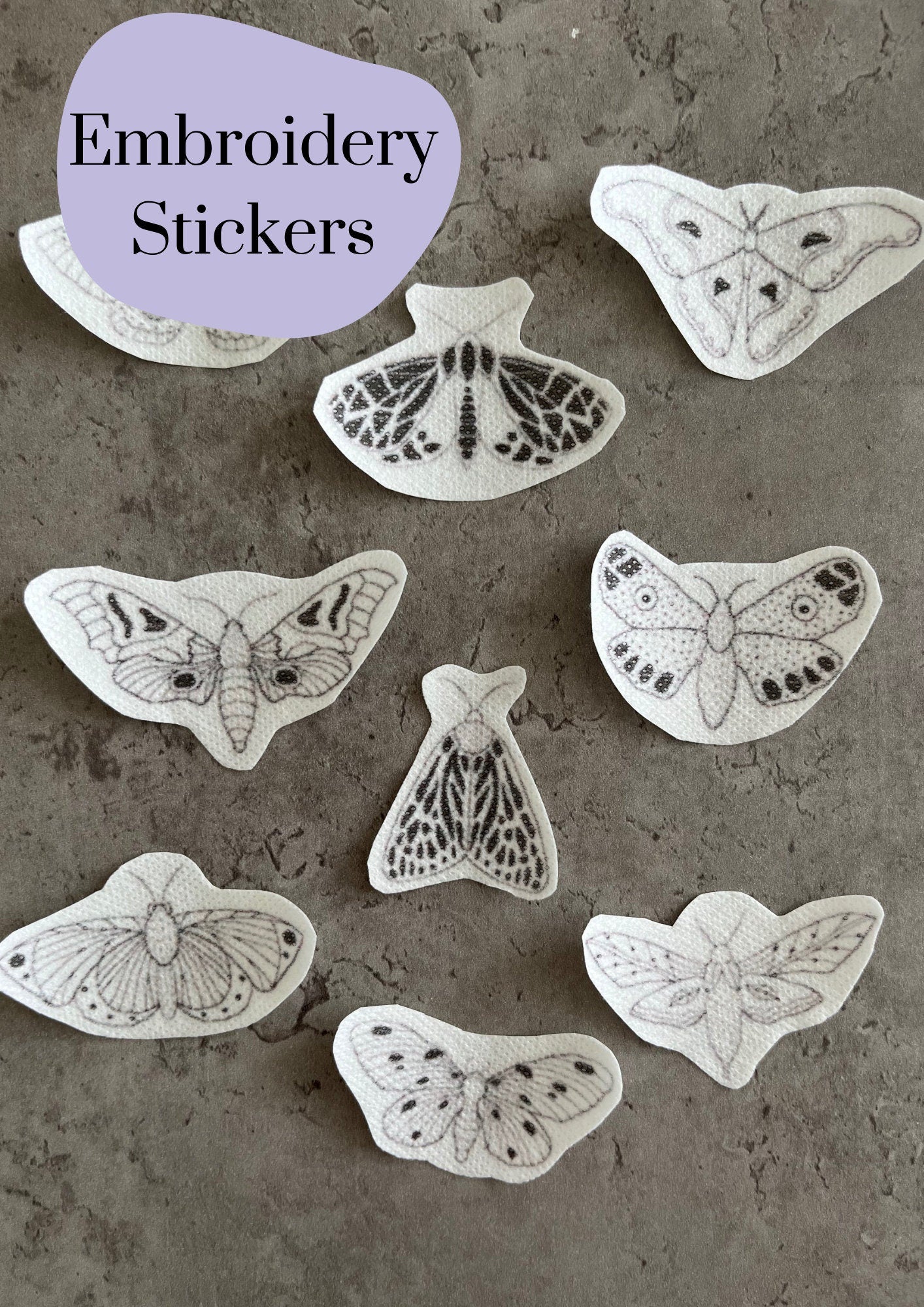 Embroidery stickers | stick and stitch stickers | Embroidery pattern | Embroidery designs | Water soluble stickers | Printed designs
