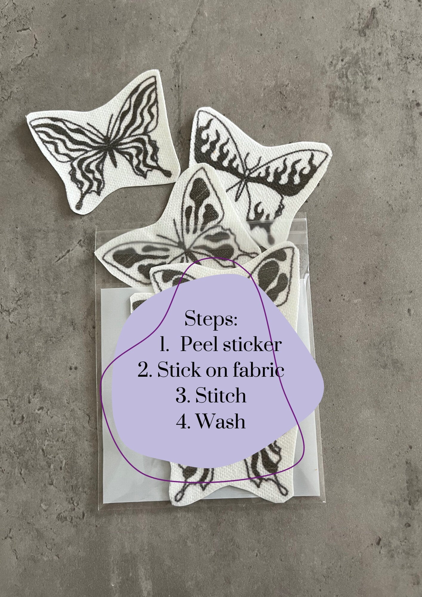 Butterfly Embroidery stickers | stick and stitch stickers | Embroidery pattern | Embroidery designs | Water soluble stickers