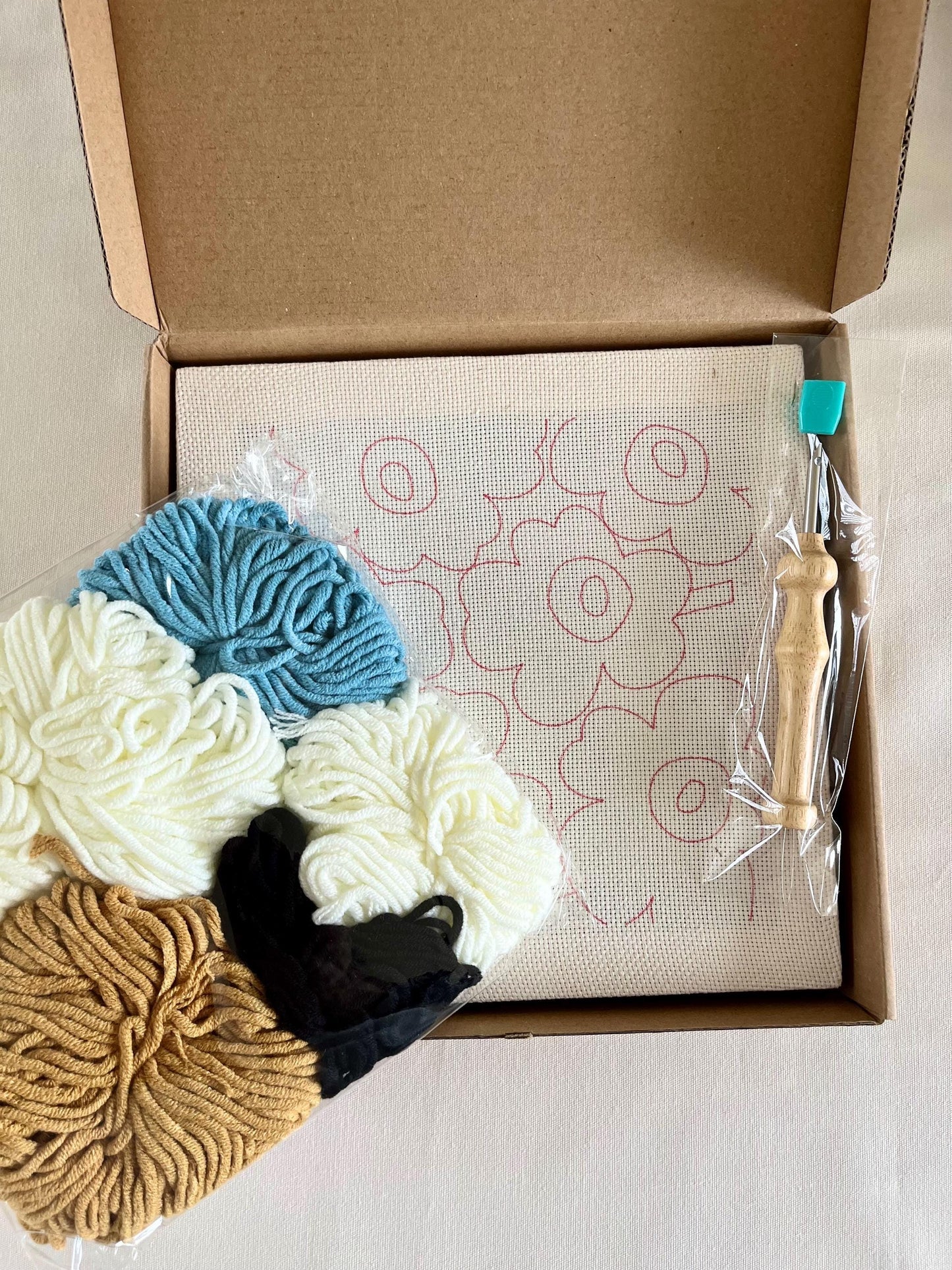 Canvas Punch Neele Kit| Punch Needle Kit| DIY kit | Punch Needle Tool | Craft Kit