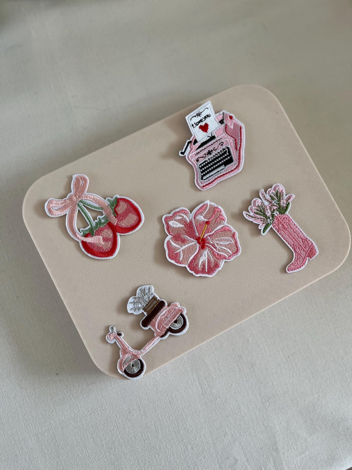 Embroidered heat patch| Heat patch | Iron on patch| Cherry heat patch| Boot Heat patch |Typewriter heat patch| Flower heat patch|Vespa patch