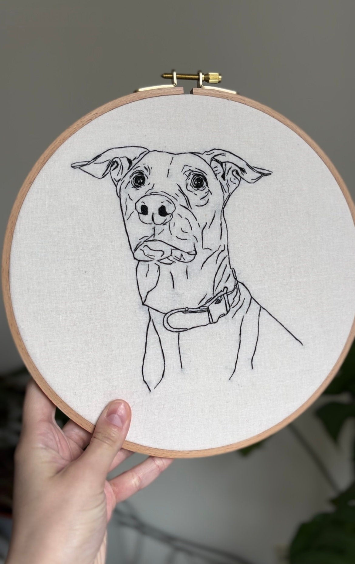 Embroidery pet portrait | Custom pet portrait embroidered | Unique pet gift | Pet portrait