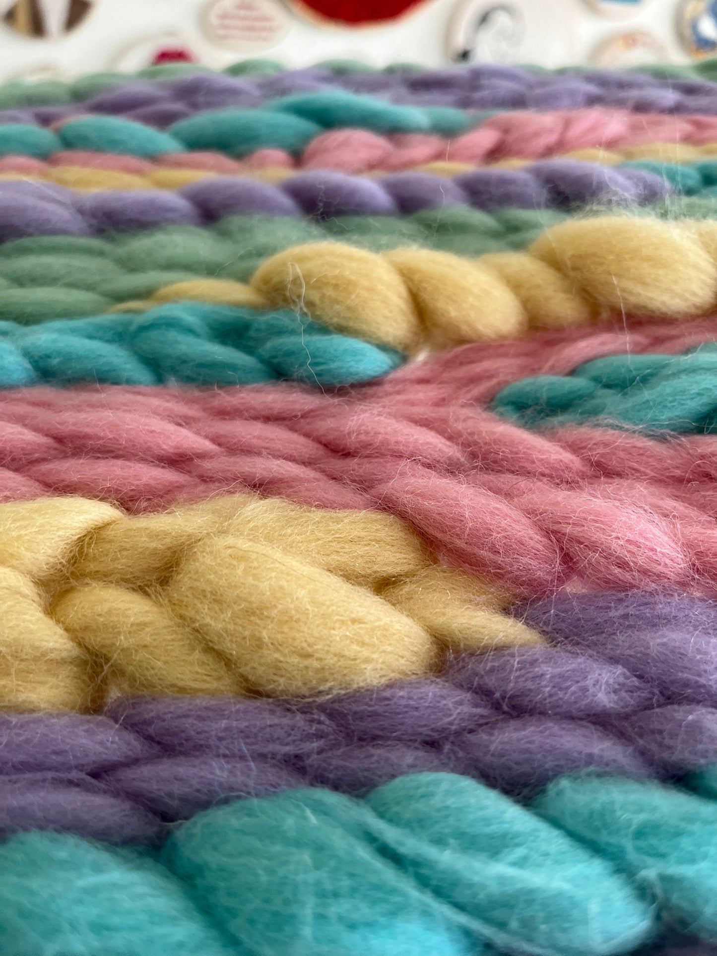 Rainbow square weaving