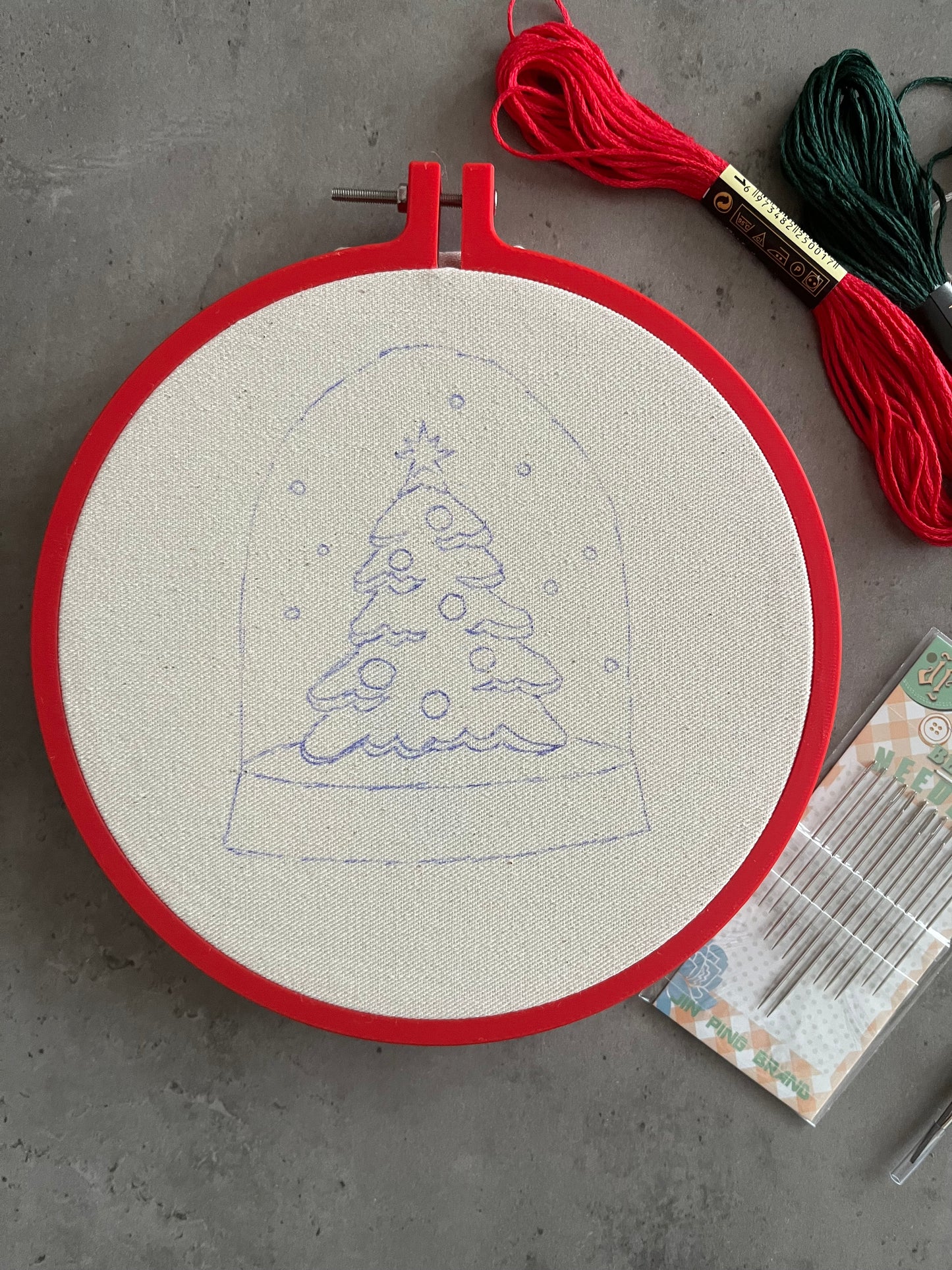 Christmas tree embroidery kit