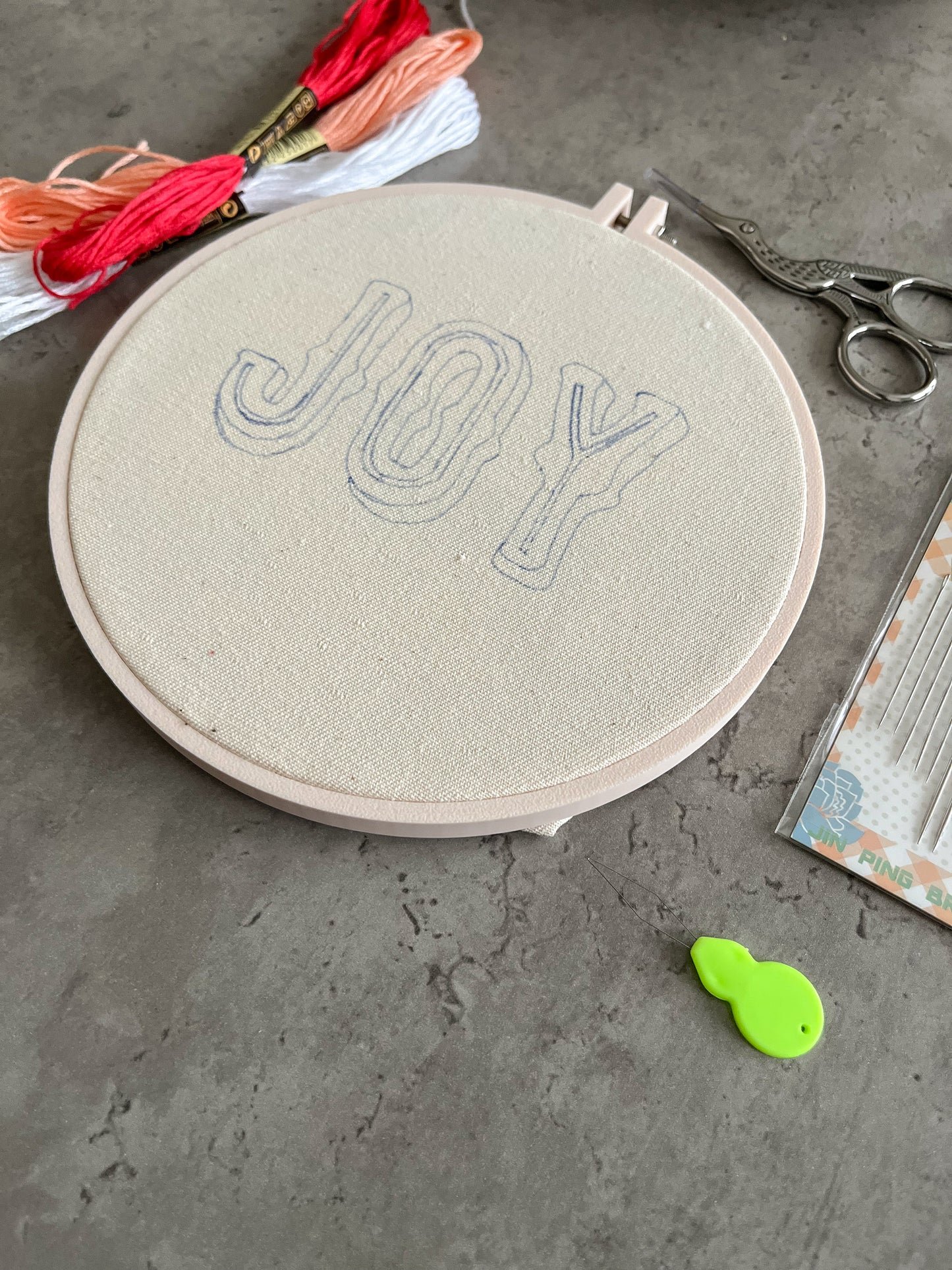 Christmas embroidery kit JOY