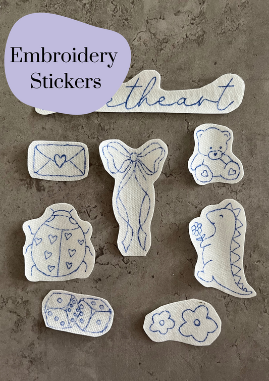 Water soluble stickers | Embroidery stickers | Hand embroidery stickers | Stick and stitch stickers