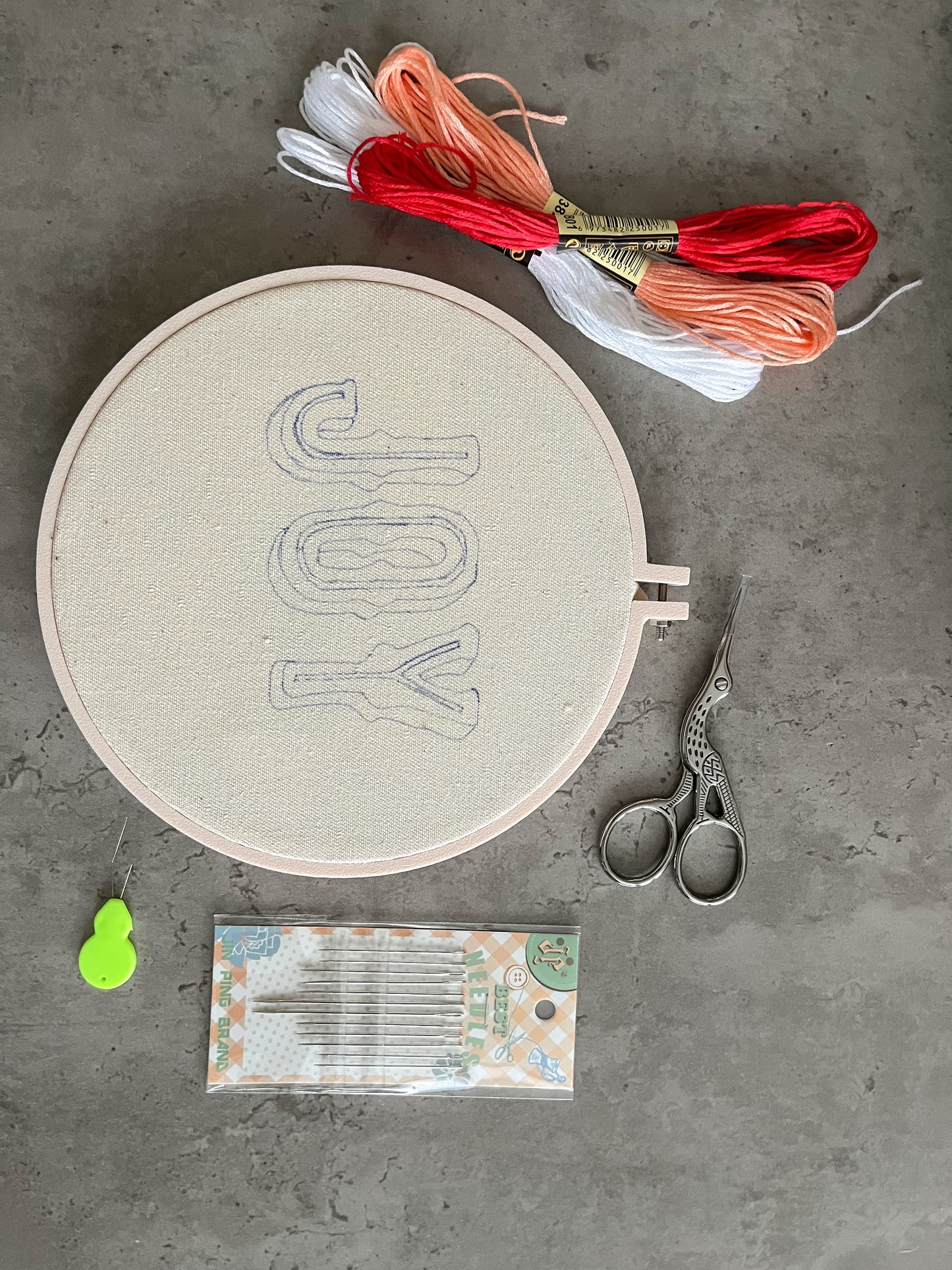 Christmas embroidery kit JOY