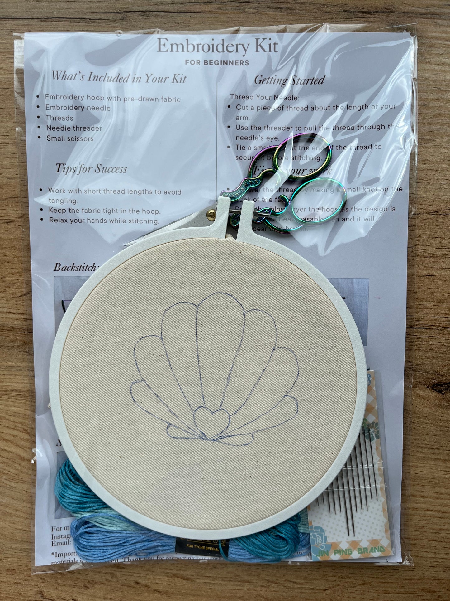 Embroidery Kit| Hand embroidery Kit| DIY craft kit| Beginner embroidery kit