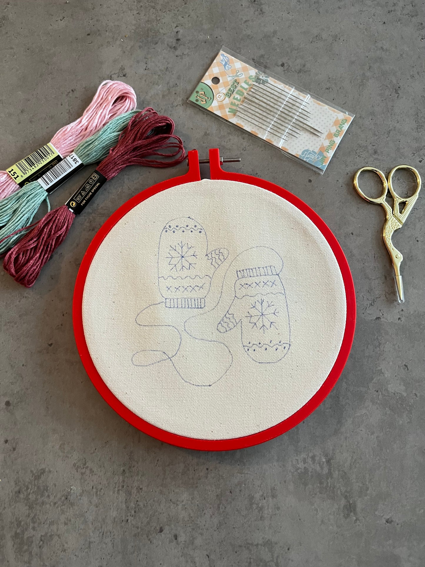 Christmas embroidery kit