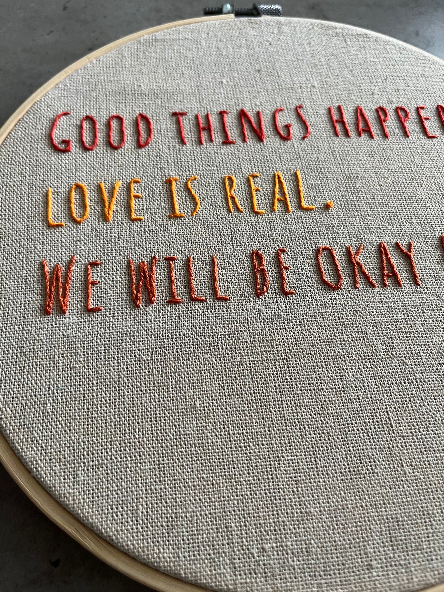 Good things happen, love is real. We will be okay!