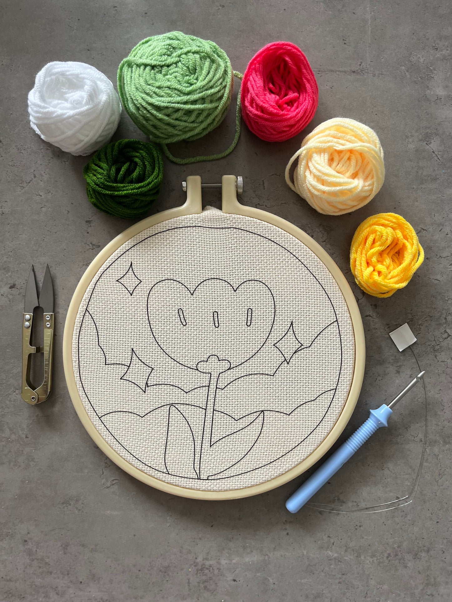 Flower Punch Needle Kit