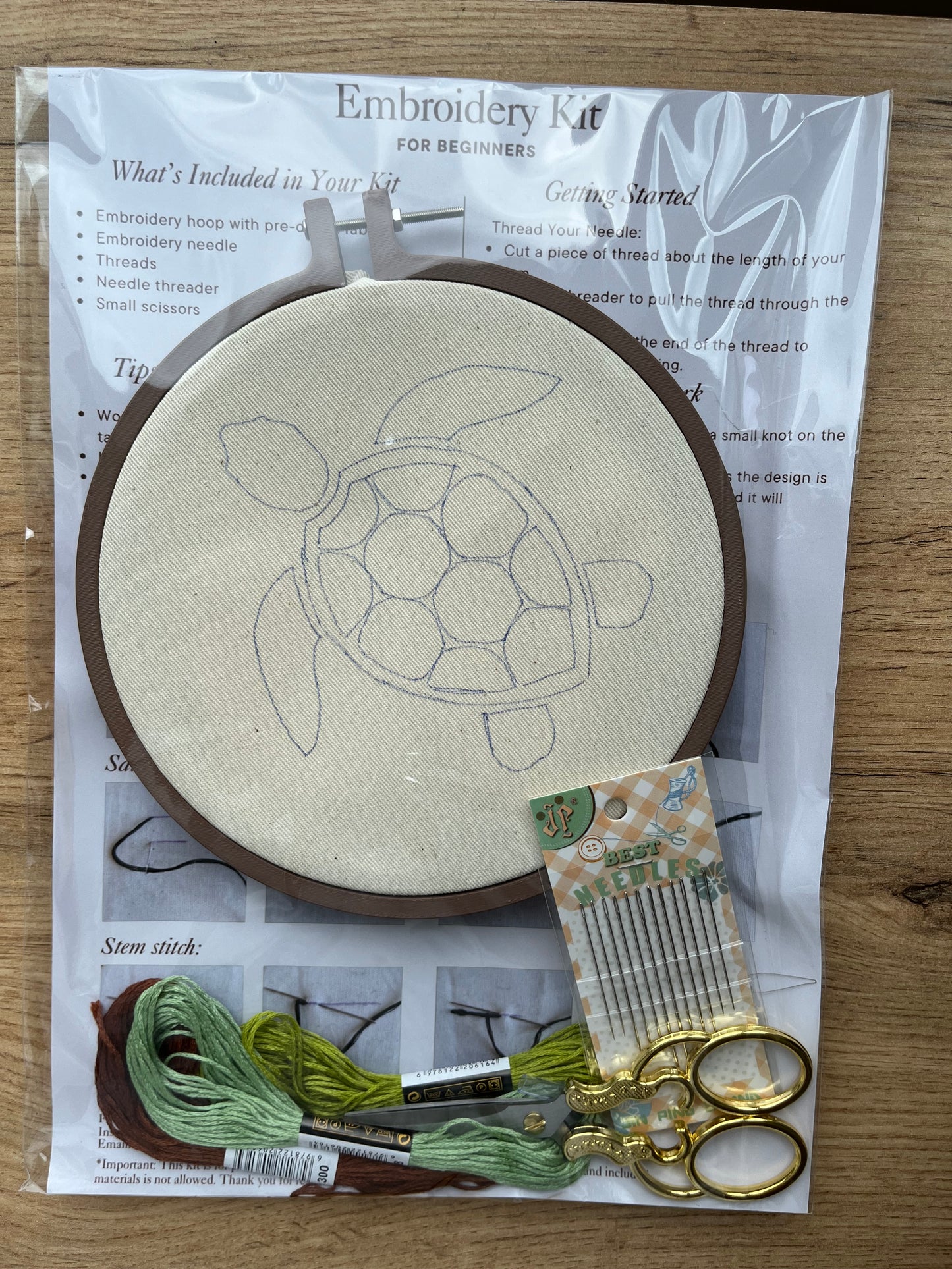 Embroidery Kit| Hand embroidery Kit| DIY craft kit| Beginner embroidery kit