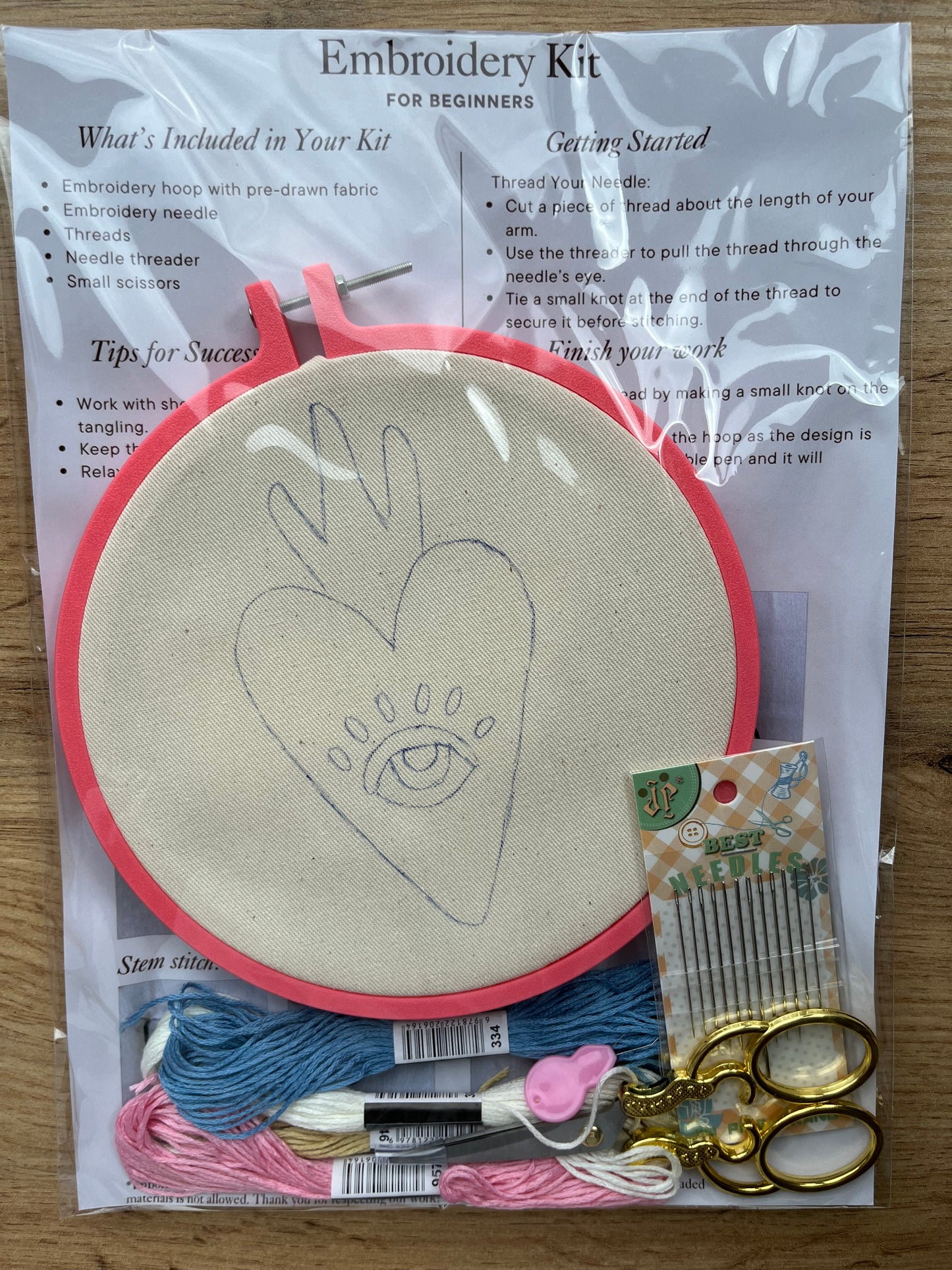 Embroidery Kit| Hand embroidery Kit| DIY craft kit| Beginner embroidery kit
