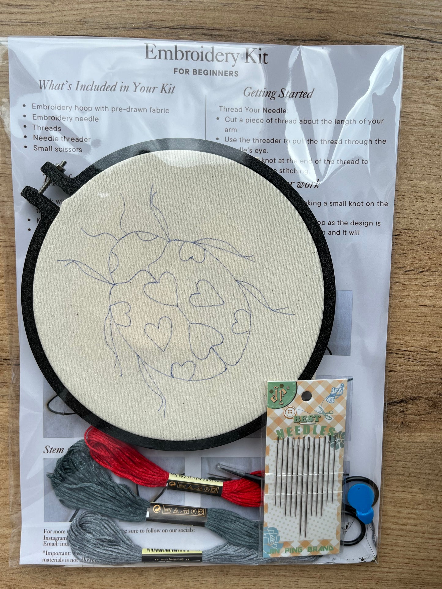 Embroidery Kit| Hand embroidery Kit| DIY craft kit| Beginner embroidery kit