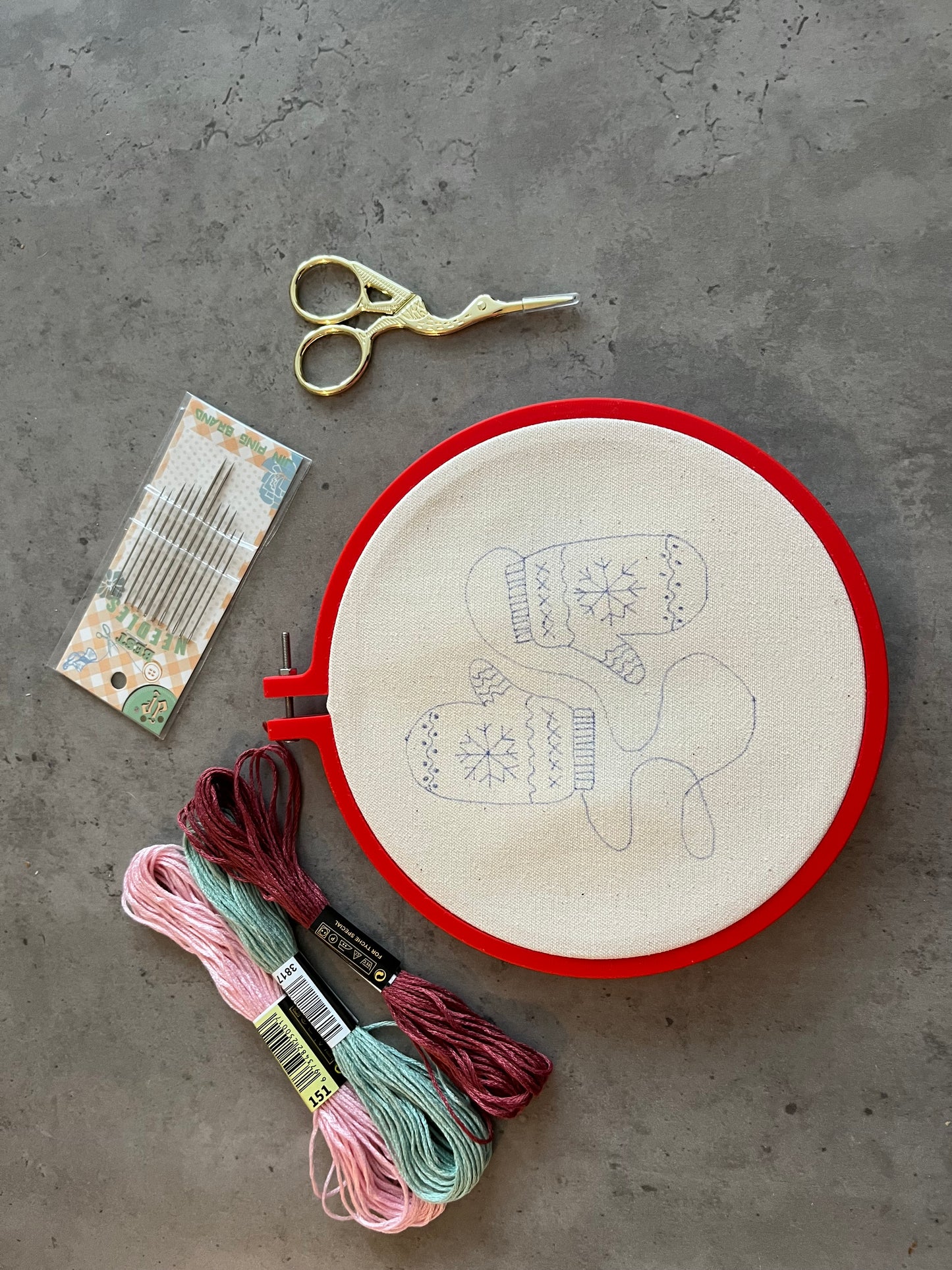Christmas embroidery kit