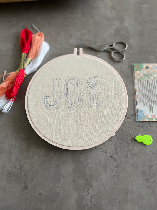 Christmas embroidery kit JOY