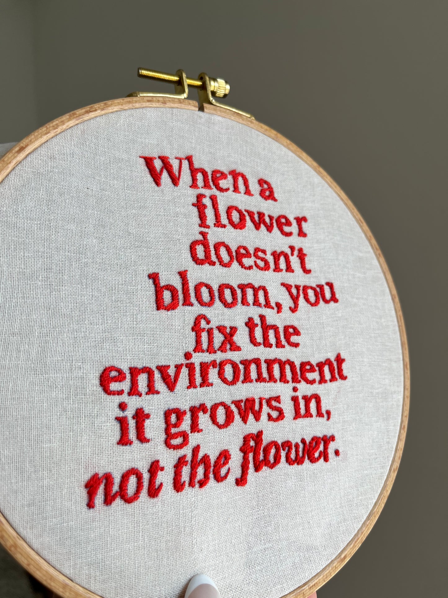 When a flower doesn’t bloom, you fix the environment it grows in, not the flower.