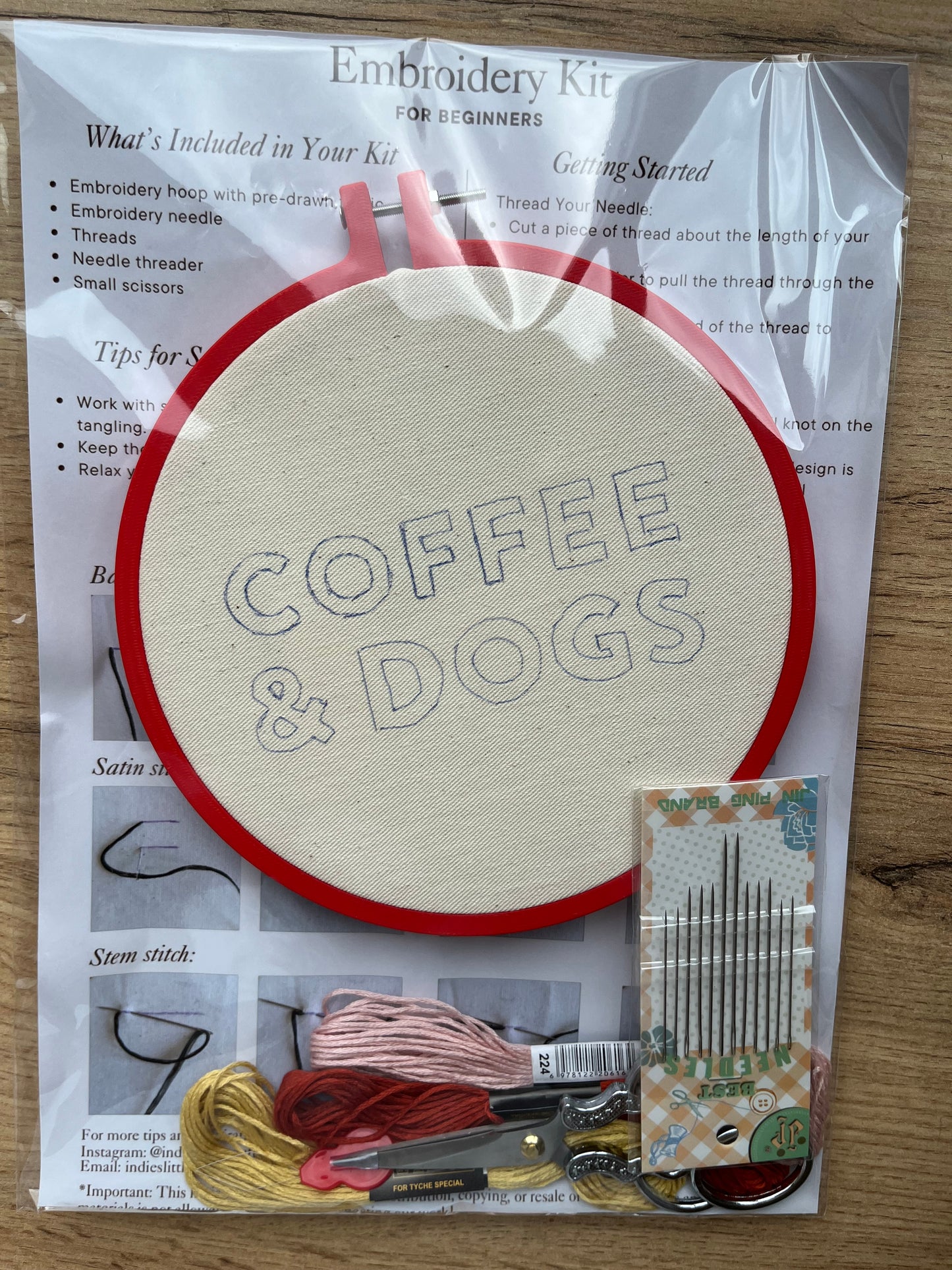 Embroidery Kit| Hand embroidery Kit| DIY craft kit| Beginner embroidery kit