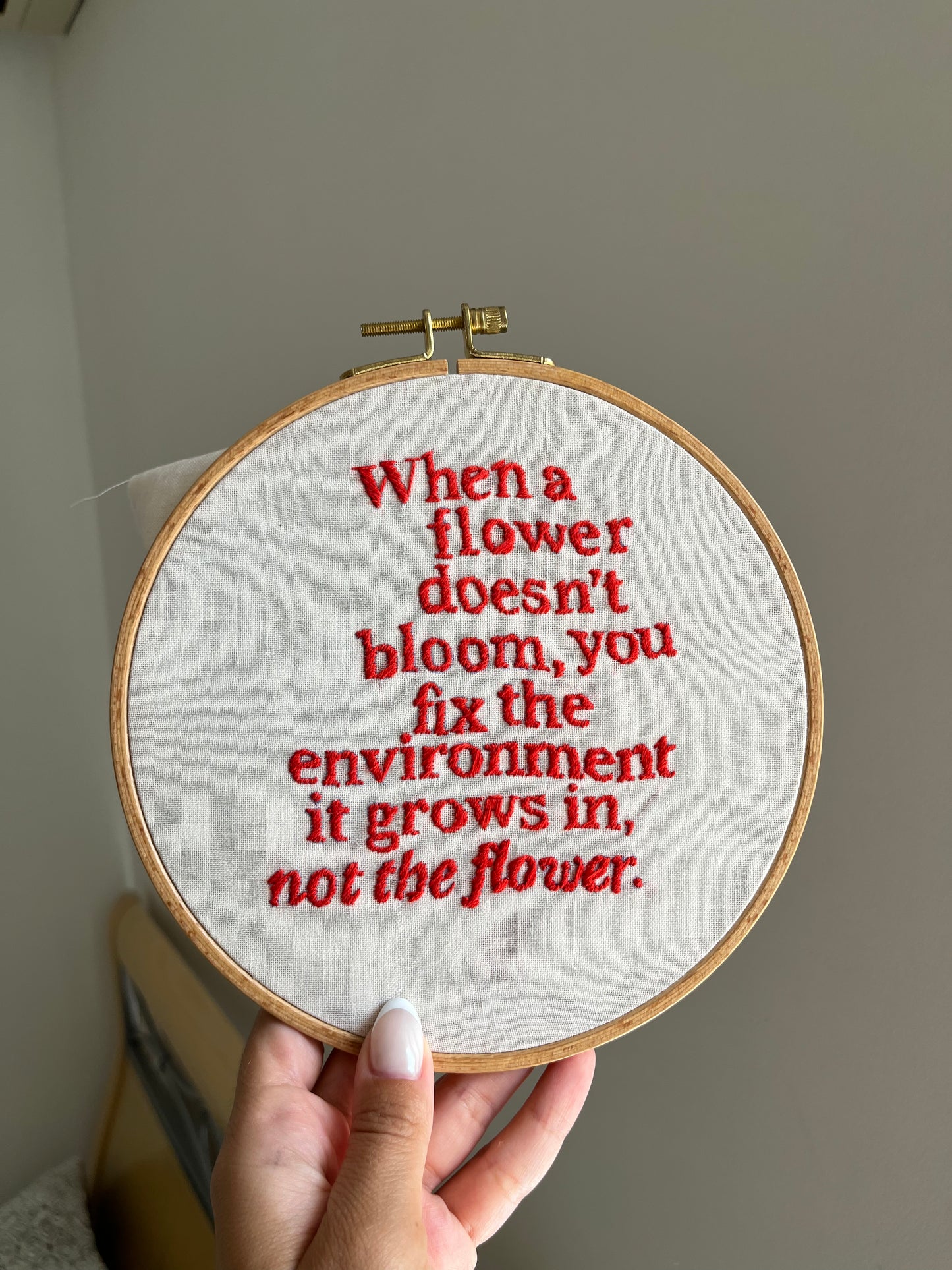 When a flower doesn’t bloom, you fix the environment it grows in, not the flower.