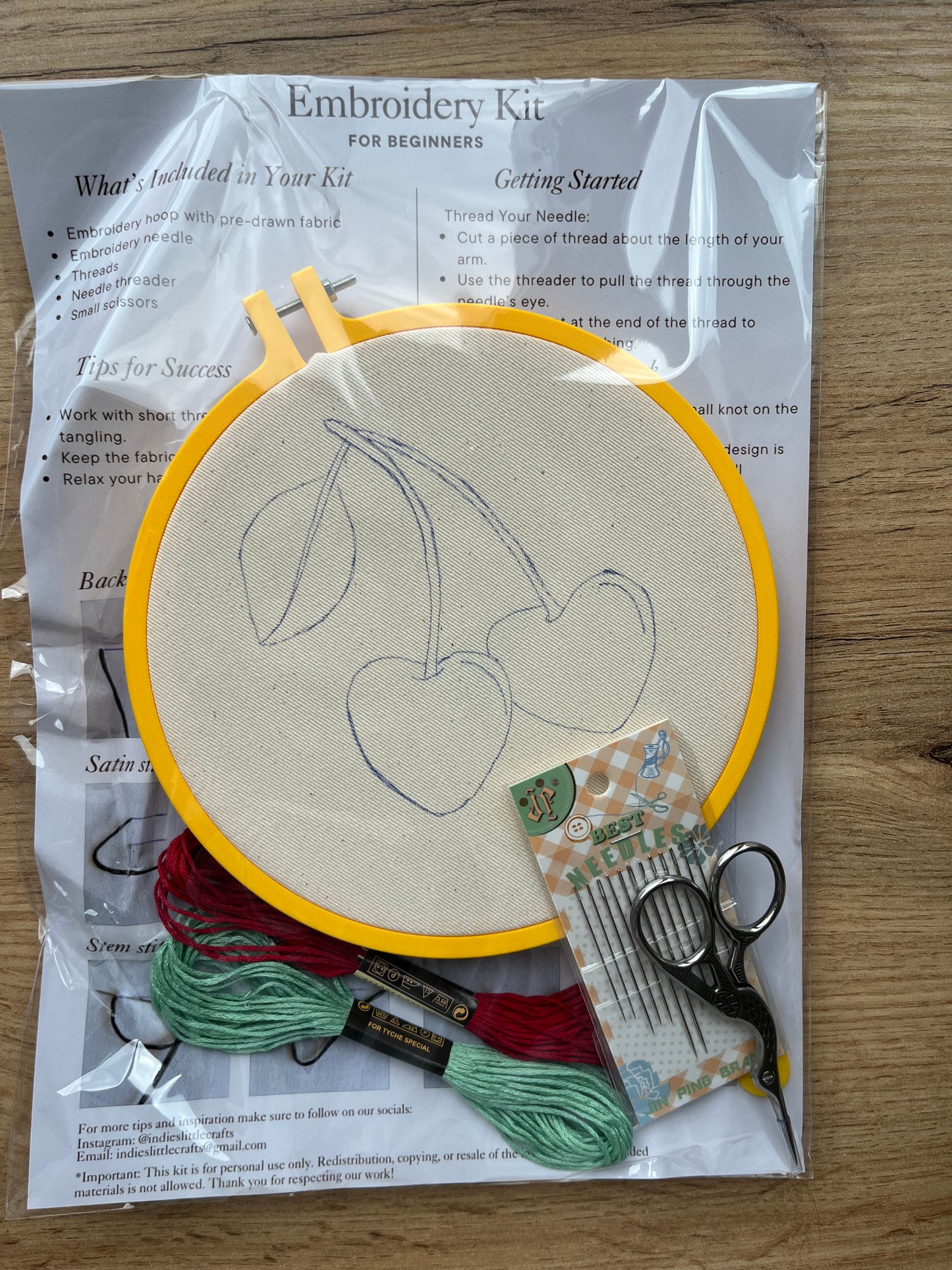 Embroidery Kit| Hand embroidery Kit| DIY craft kit| Beginner embroidery kit