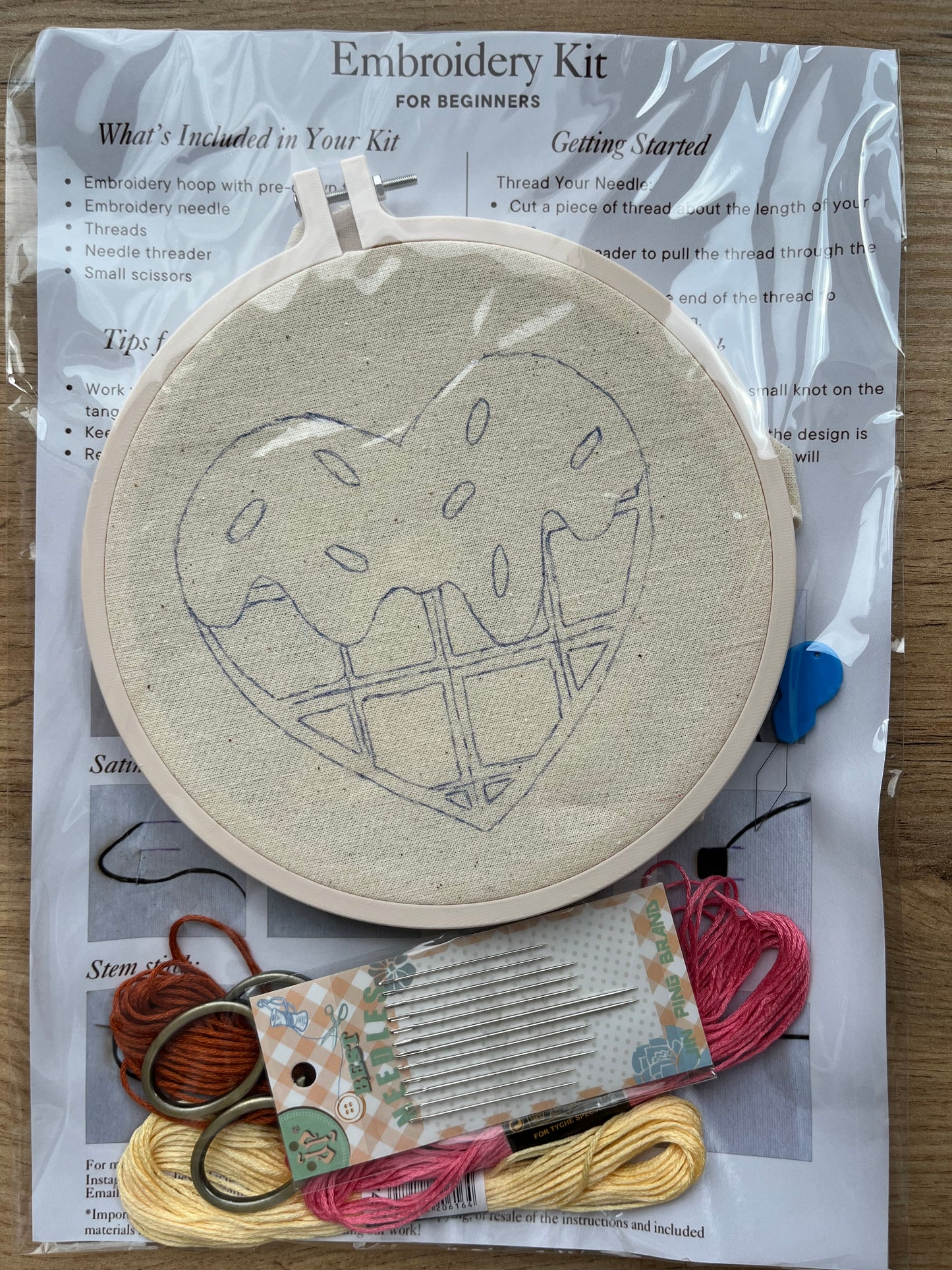 Embroidery Kit| Hand embroidery Kit| DIY craft kit| Beginner embroidery kit