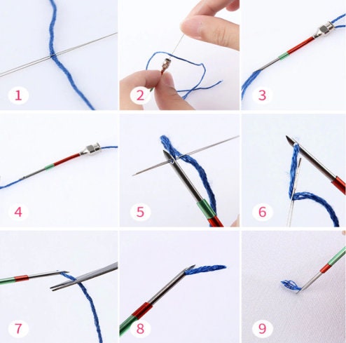 Punch needle |Embroidery Punch Needle|Punch Needle Embroidery Set - 7 Piece Needles with Threader| Tufting Punch needle