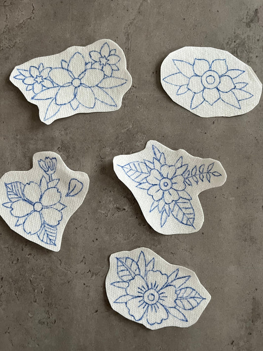 Stick and stitch sticker | water soluble stickers |Embroidery stickers | Hand embroidery stickers