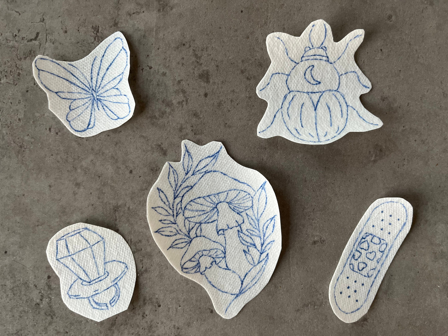 Water soluble stickers | Solvy stickers | Hand embroidery stickers | Stick and stitch stickers | Embroidery stickers