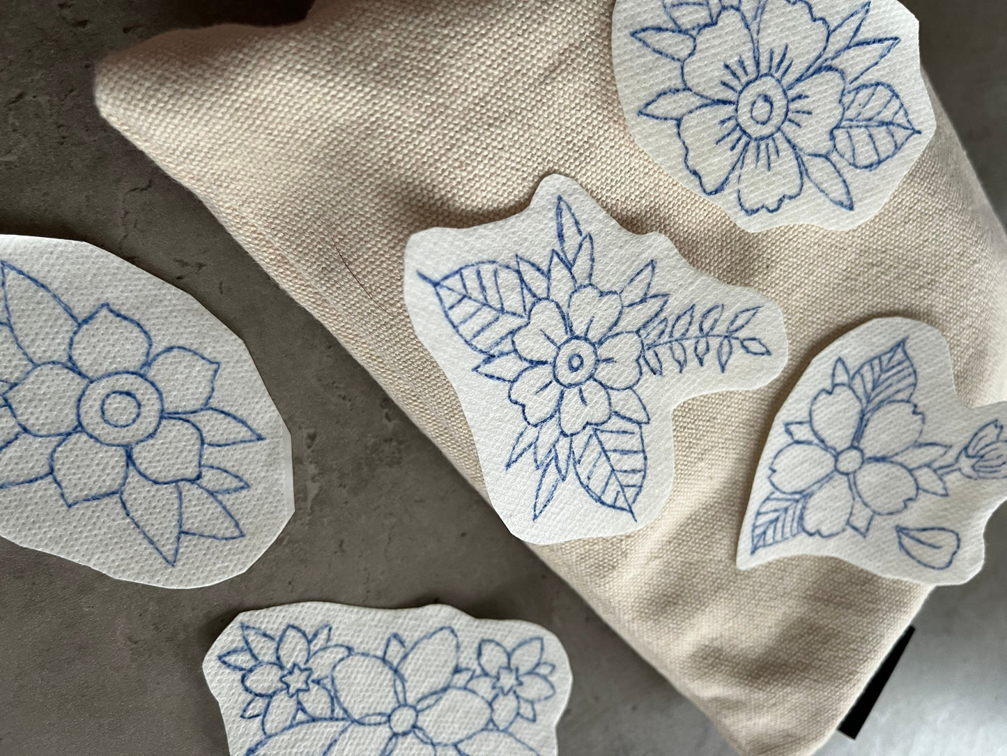 Floral Stick and Stitch stickers | Embroidery stickers |Hand embroidery stickers | Water soluble stickers
