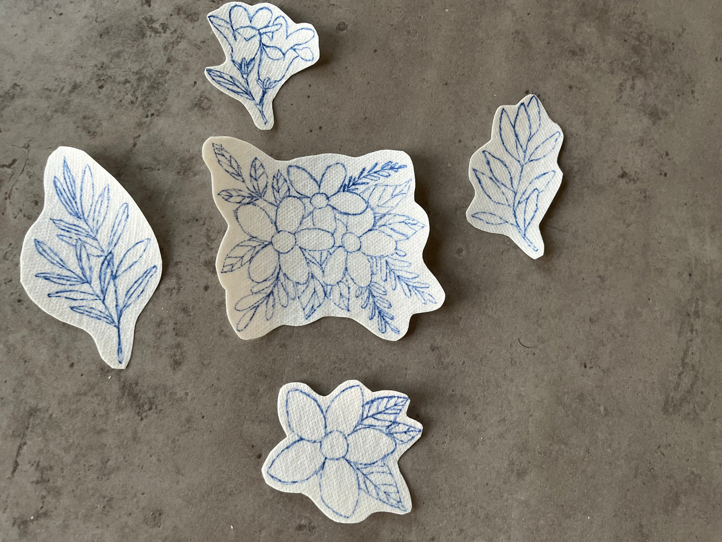 Floral stick and stitch stickers | Water soluble stickers | Hand embroidery stickers |  Embroidery stick and stitch stickers