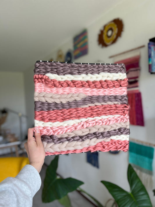 Pink weaving | Handmade weaving | Waving tapestry | Wall decor