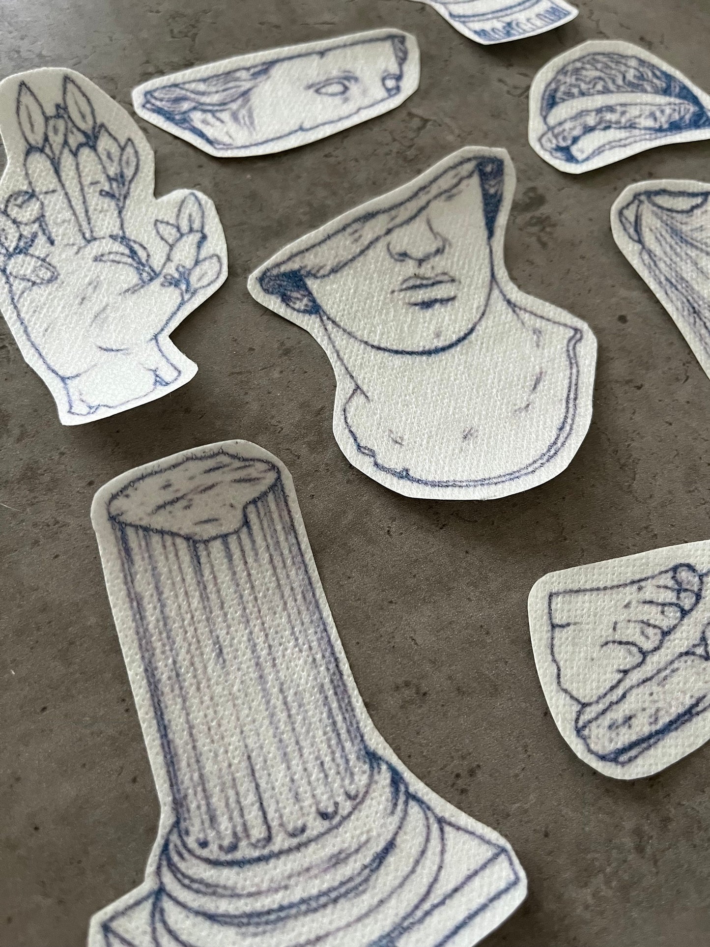 Statues Embroidery stickers | stick and stitch stickers | Embroidery pattern | Embroidery designs | Water soluble stickers