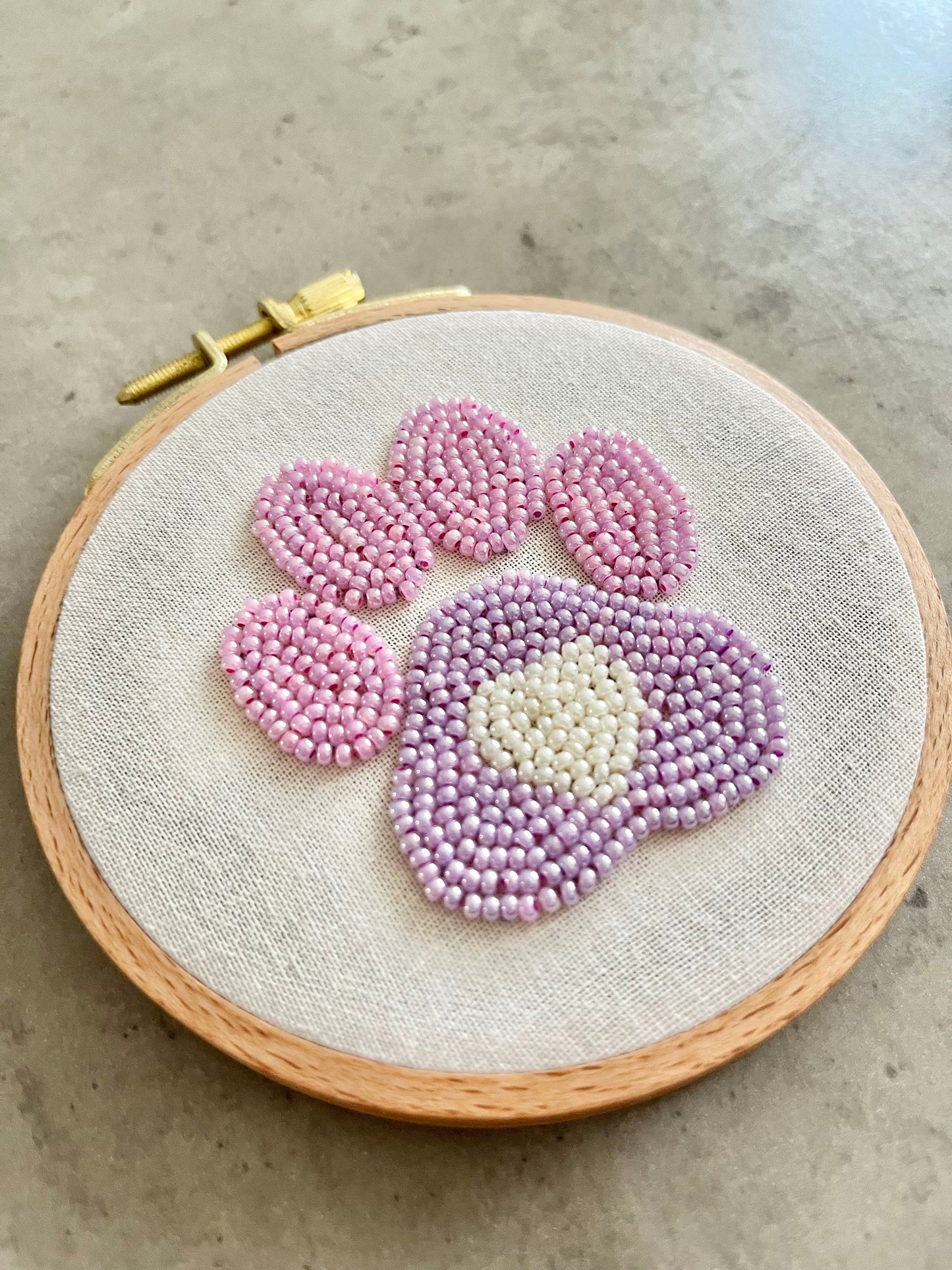 Pet embroidery hoop | Dog paw hand embroidered hoop| Unique Pet gift | Hand embroidered hoop