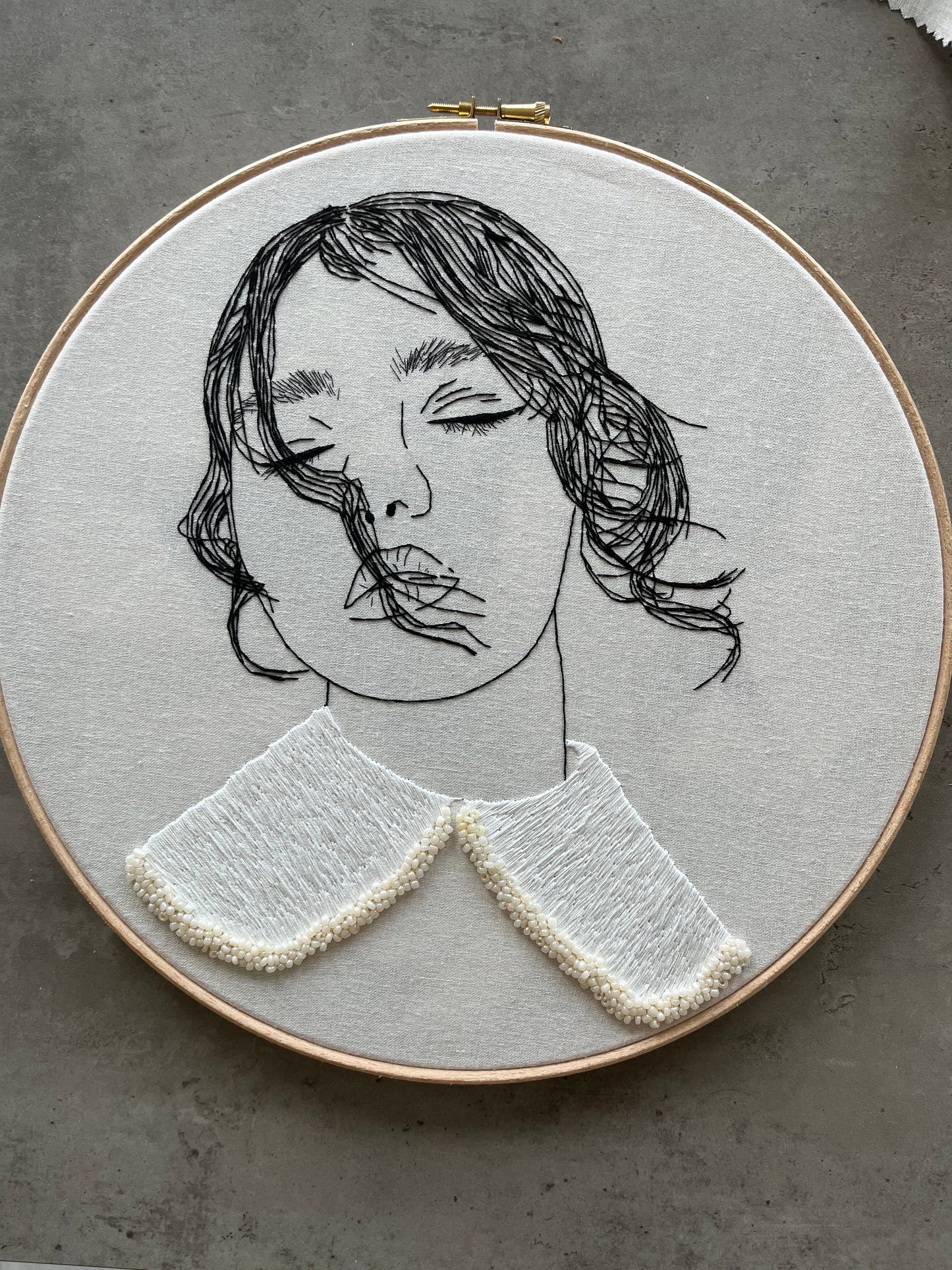 Custom Hand Embroidered Portrait | Hand embroidery art | Customised gift embroidered