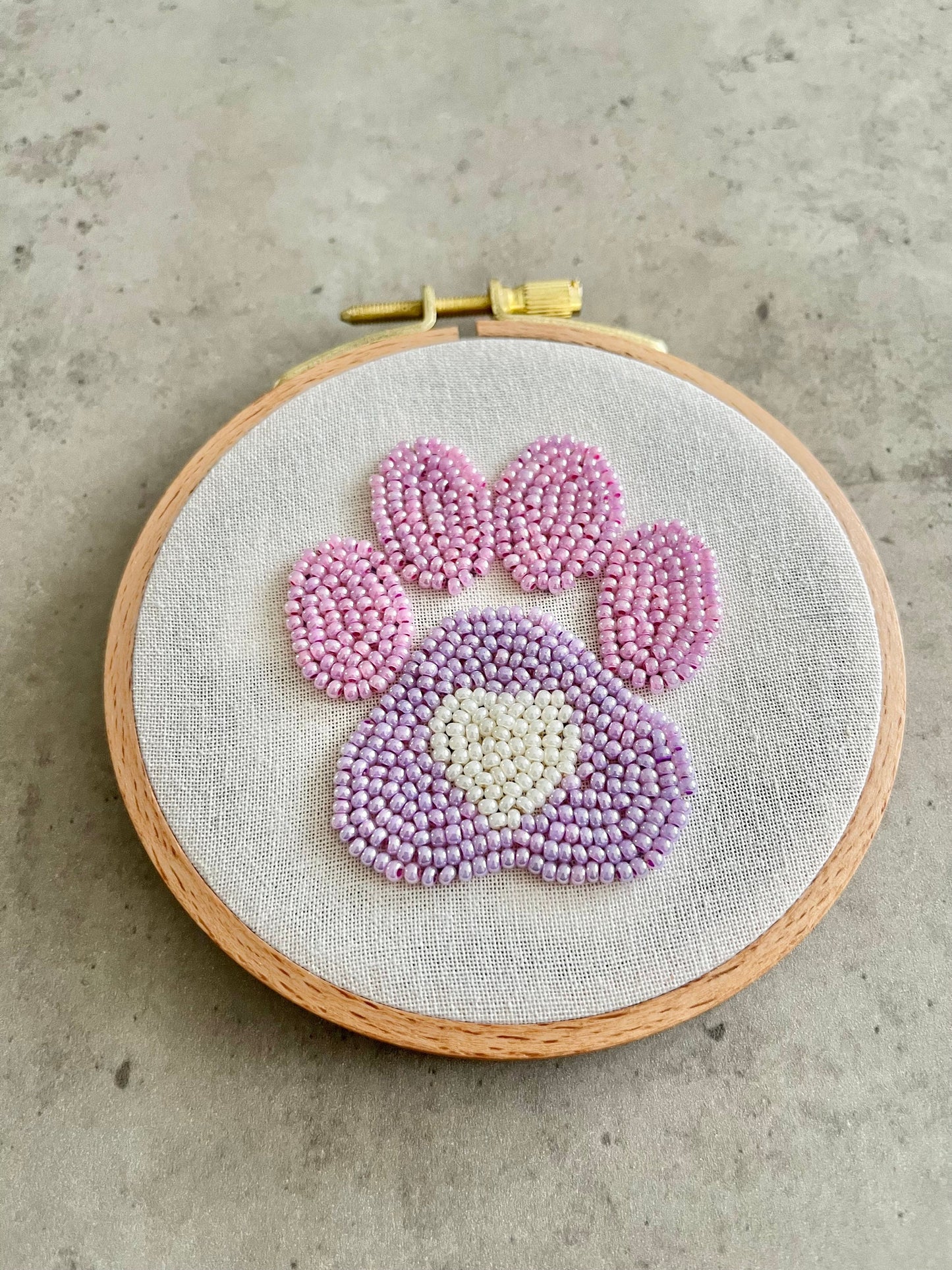 Pet embroidery hoop | Dog paw hand embroidered hoop| Unique Pet gift | Hand embroidered hoop