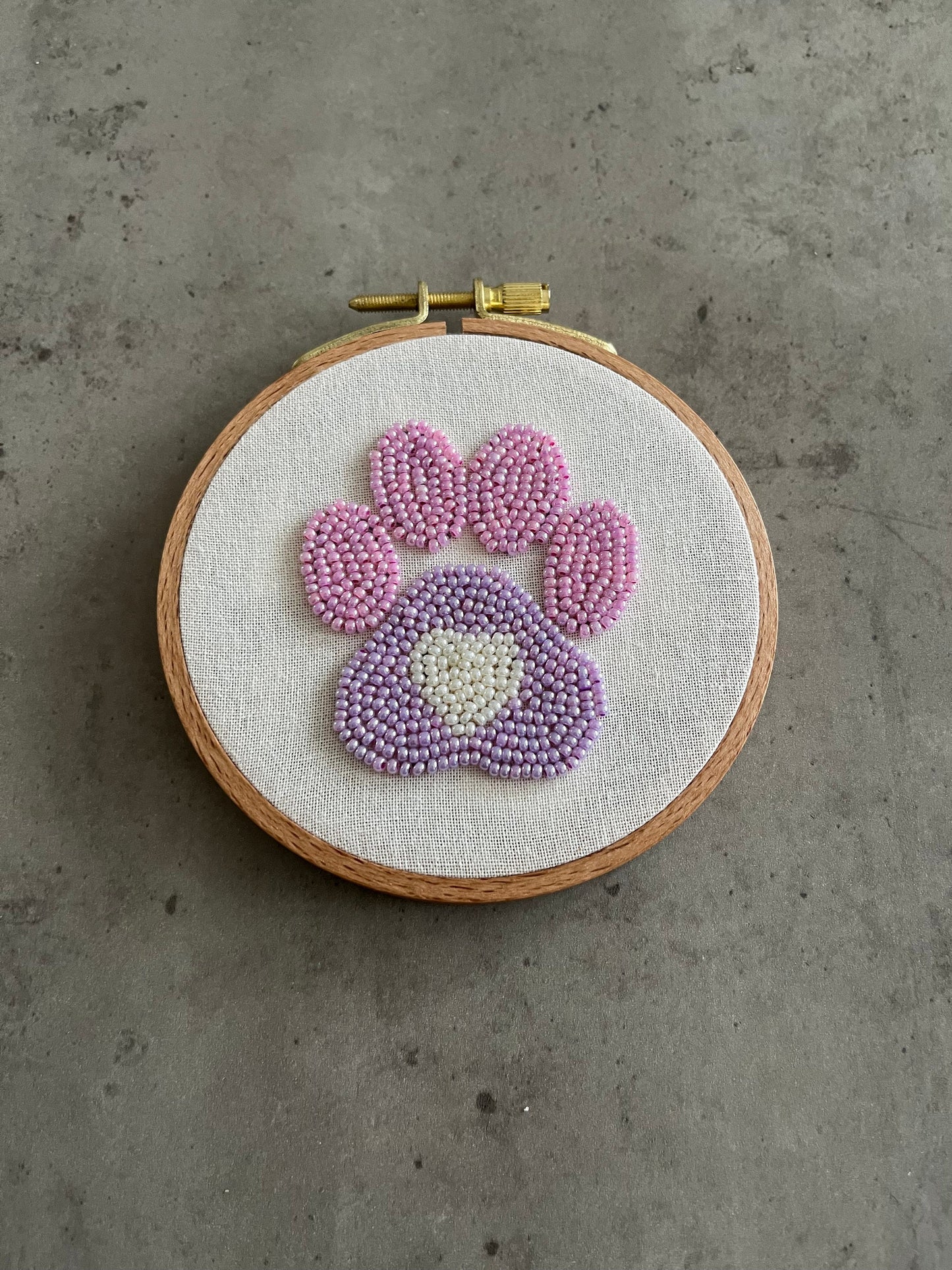 Pet embroidery hoop | Dog paw hand embroidered hoop| Unique Pet gift | Hand embroidered hoop