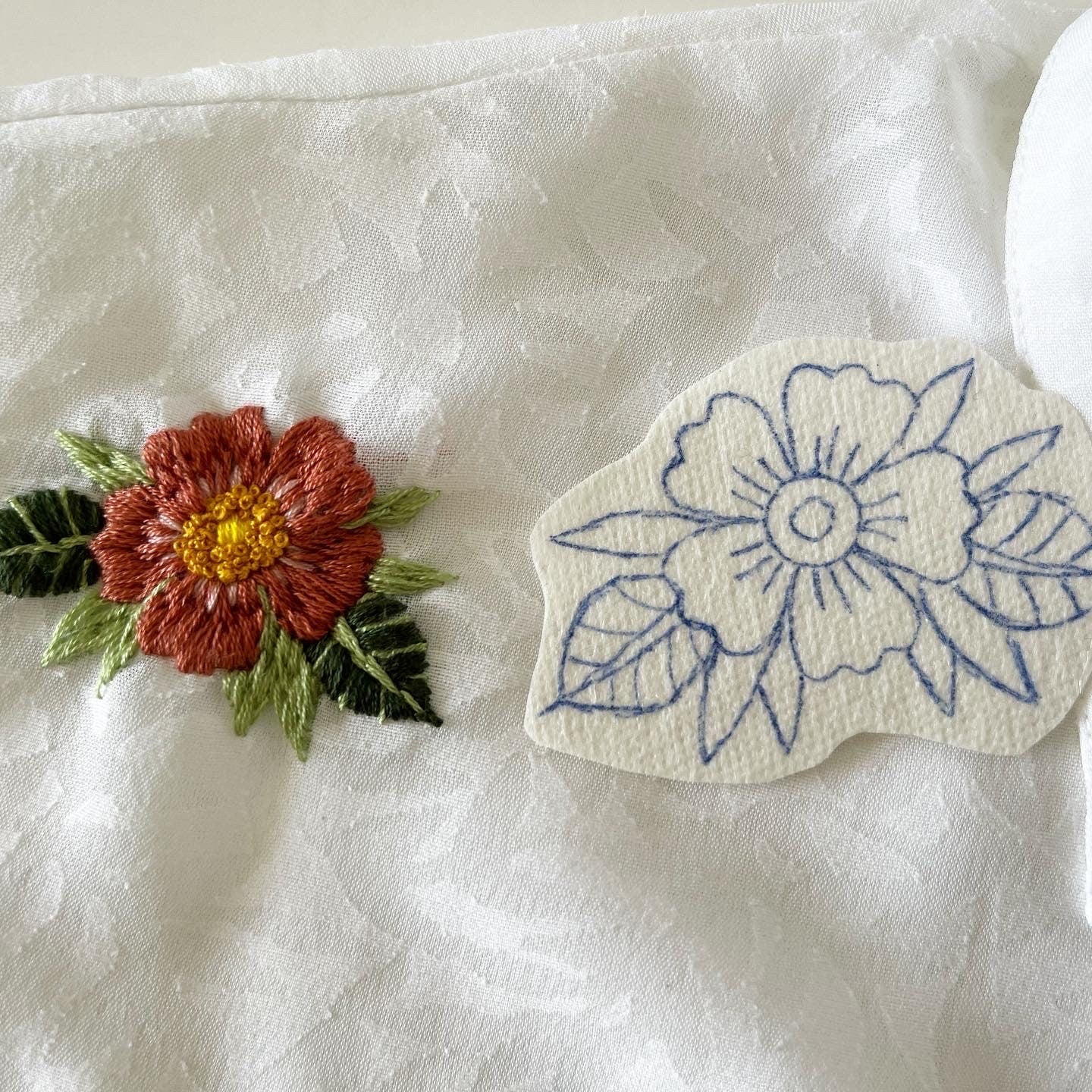 Floral Stick and Stitch stickers | Embroidery stickers |Hand embroidery stickers | Water soluble stickers