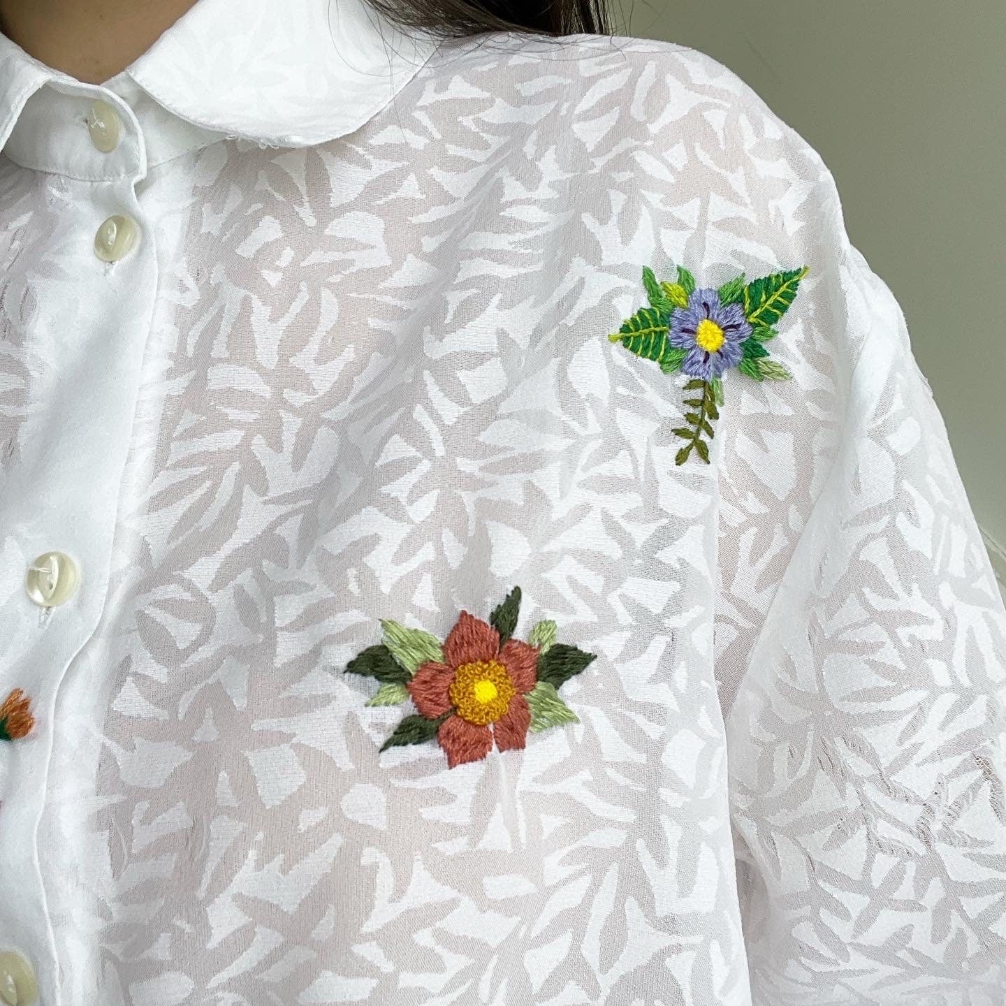 Floral Stick and Stitch stickers | Embroidery stickers |Hand embroidery stickers | Water soluble stickers