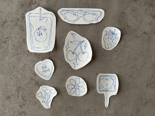 DIY embroidery stickers, stick and stitch stickers, embroidery stickers, embroidery design, embroidery pattern