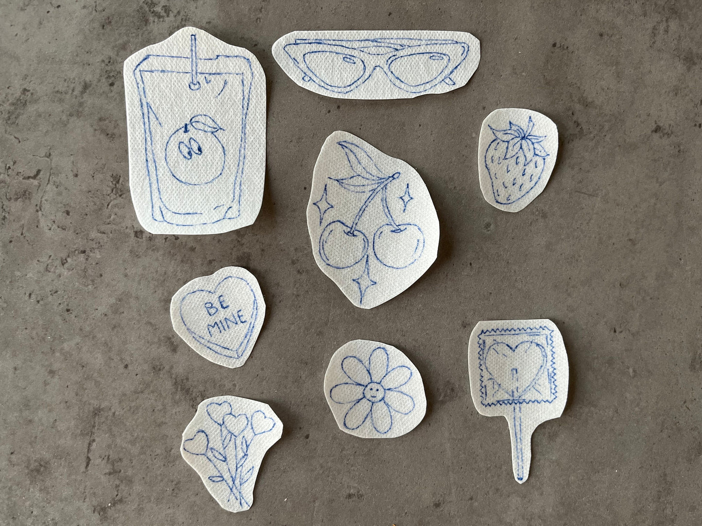 Trendy stick and stitch stickers | water soluble stickers | Hand embroidery stickers | Embroidery stickers