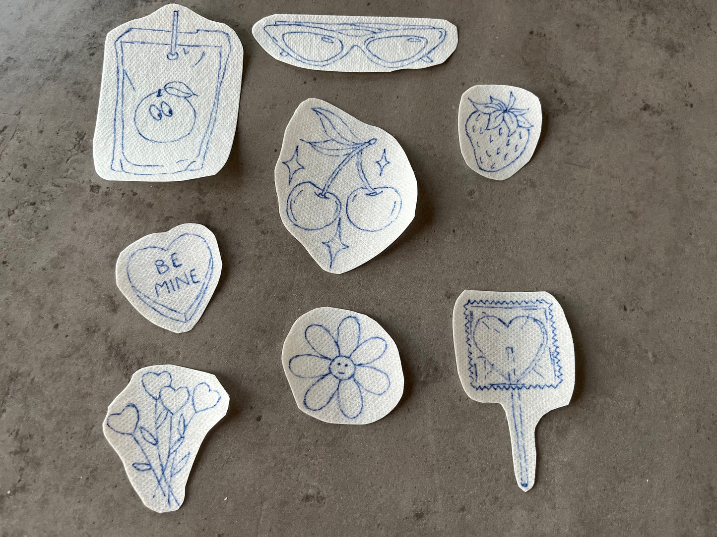 Trendy stick and stitch stickers | water soluble stickers | Hand embroidery stickers | Embroidery stickers
