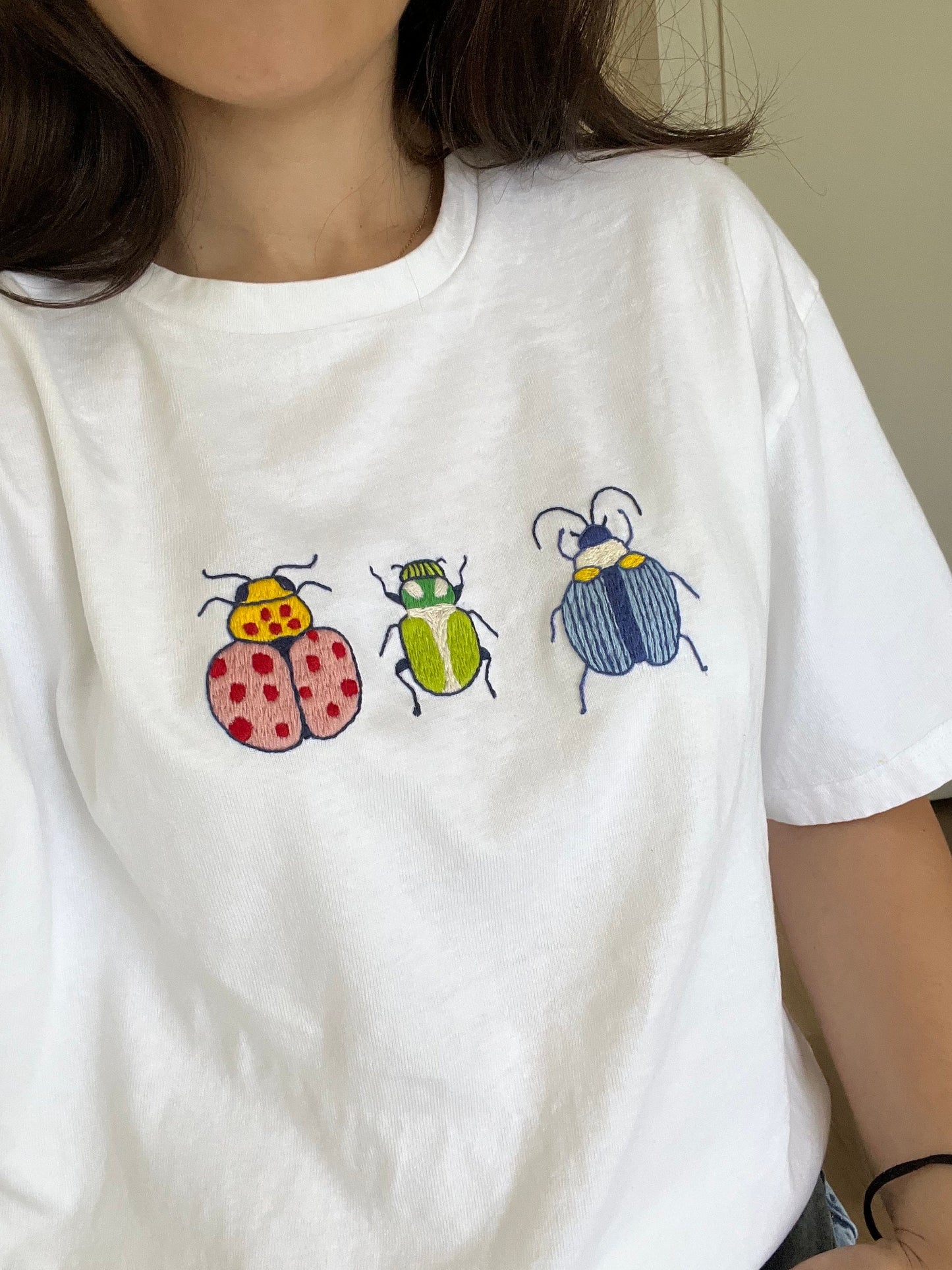 Beatles and bugs Embroidery stickers | Hand embroidery stickers| Stick and stitch embroidery | Water-soluble stickers