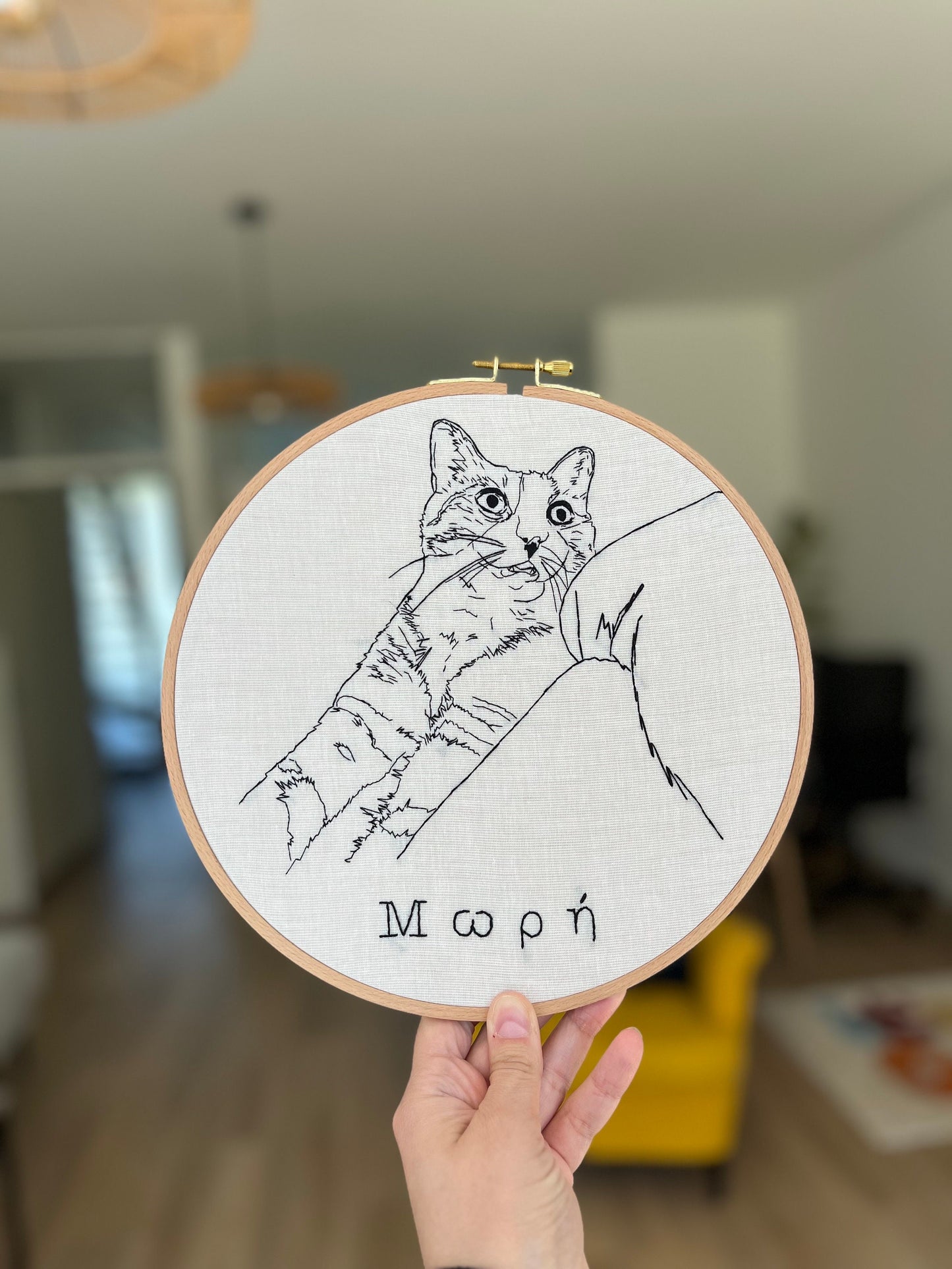 Embroidery pet portrait | Custom pet portrait embroidered | Unique pet gift | Pet portrait
