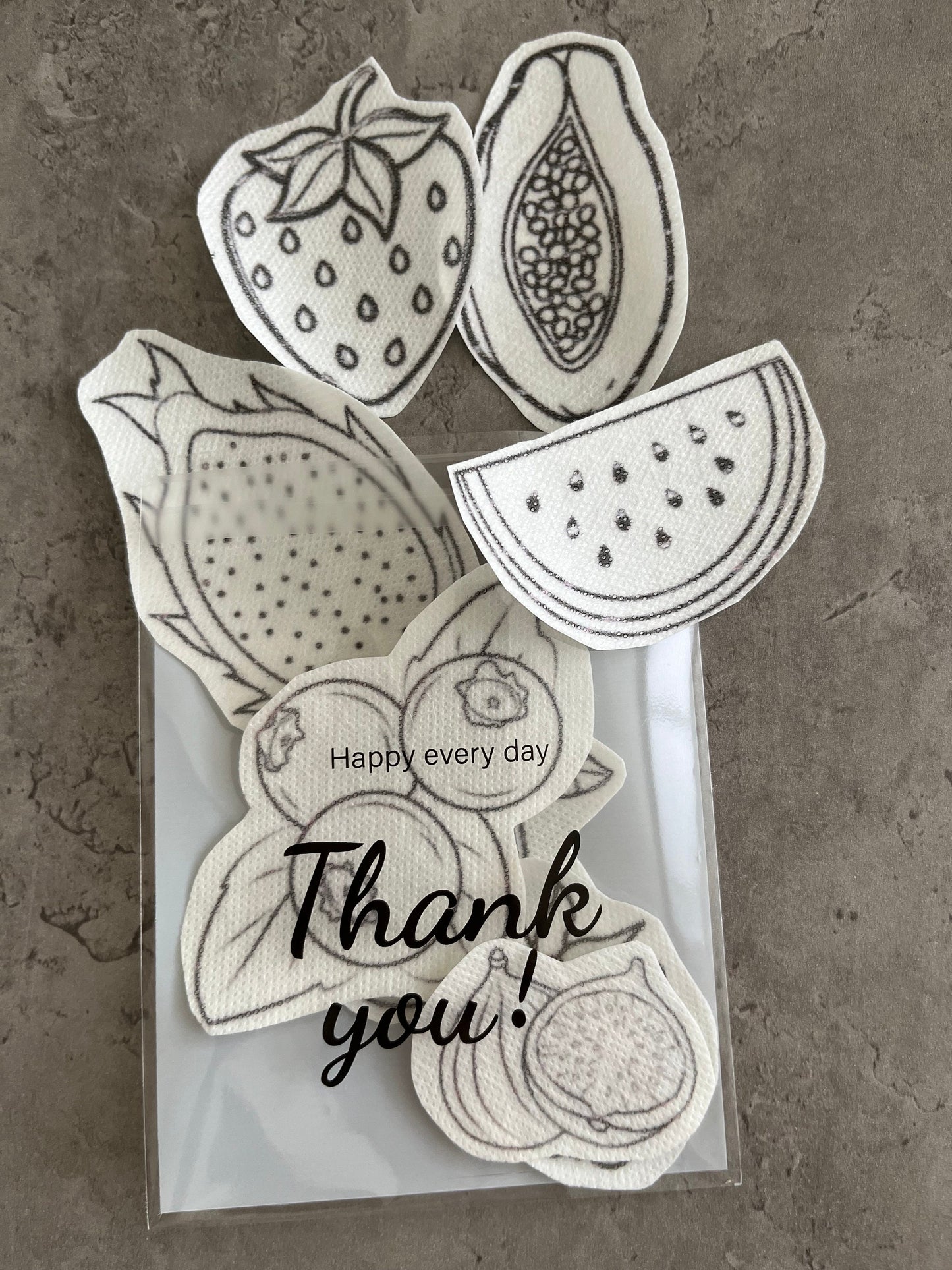 Fruits Embroidery stickers | Hand embroidery stickers| Stick and stitch embroidery | Water-soluble stickers